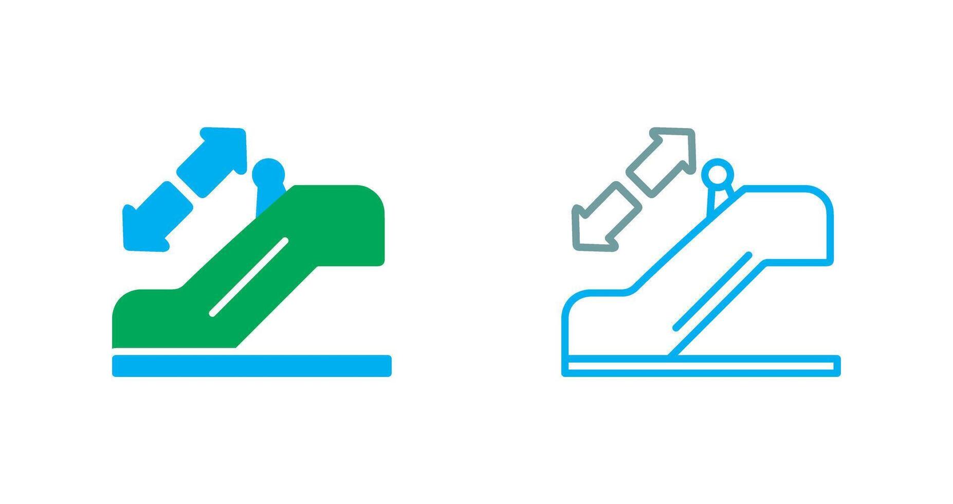 Horizontal Escalator Icon vector
