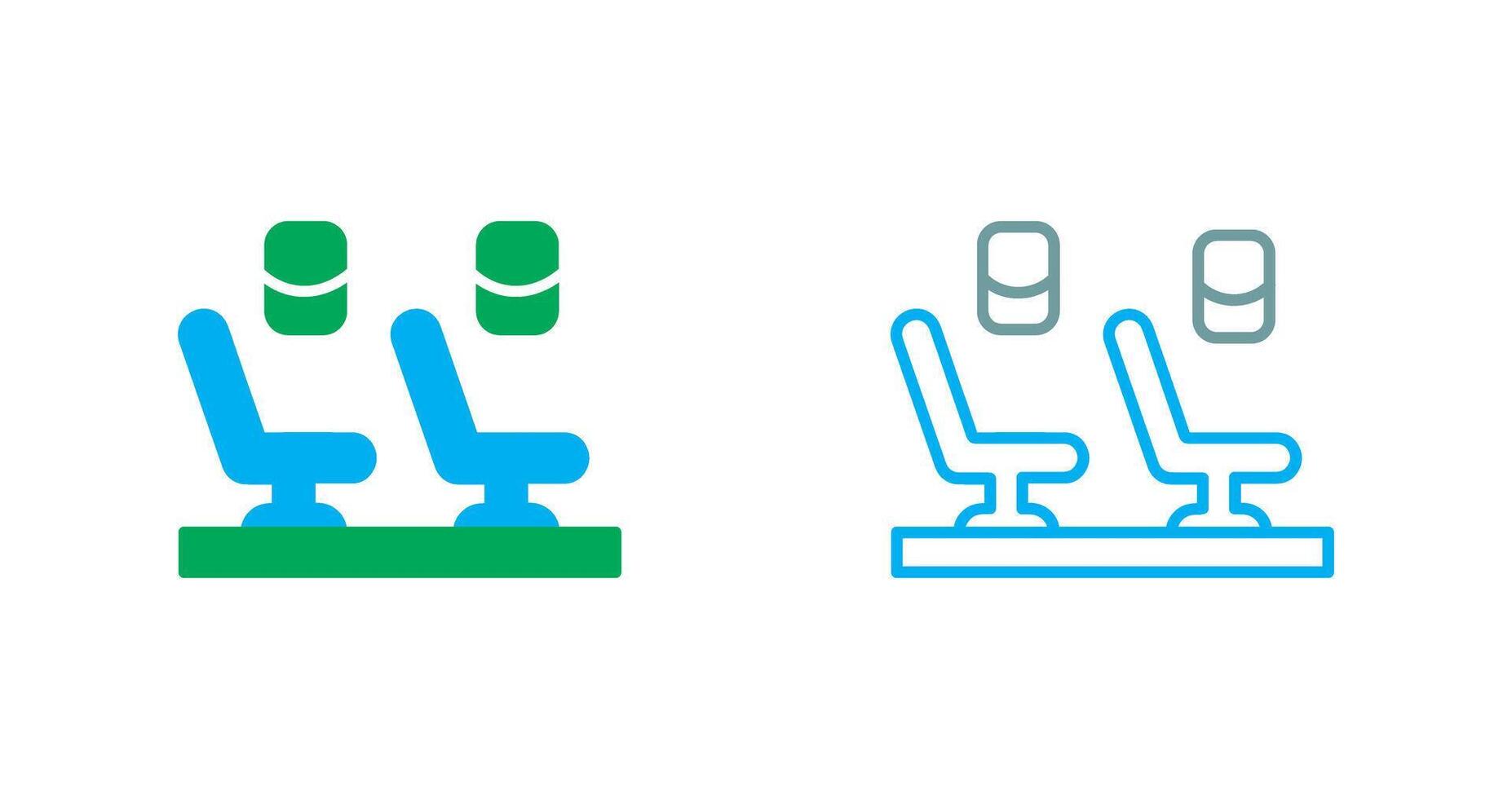 Seats In Plane Icon vector