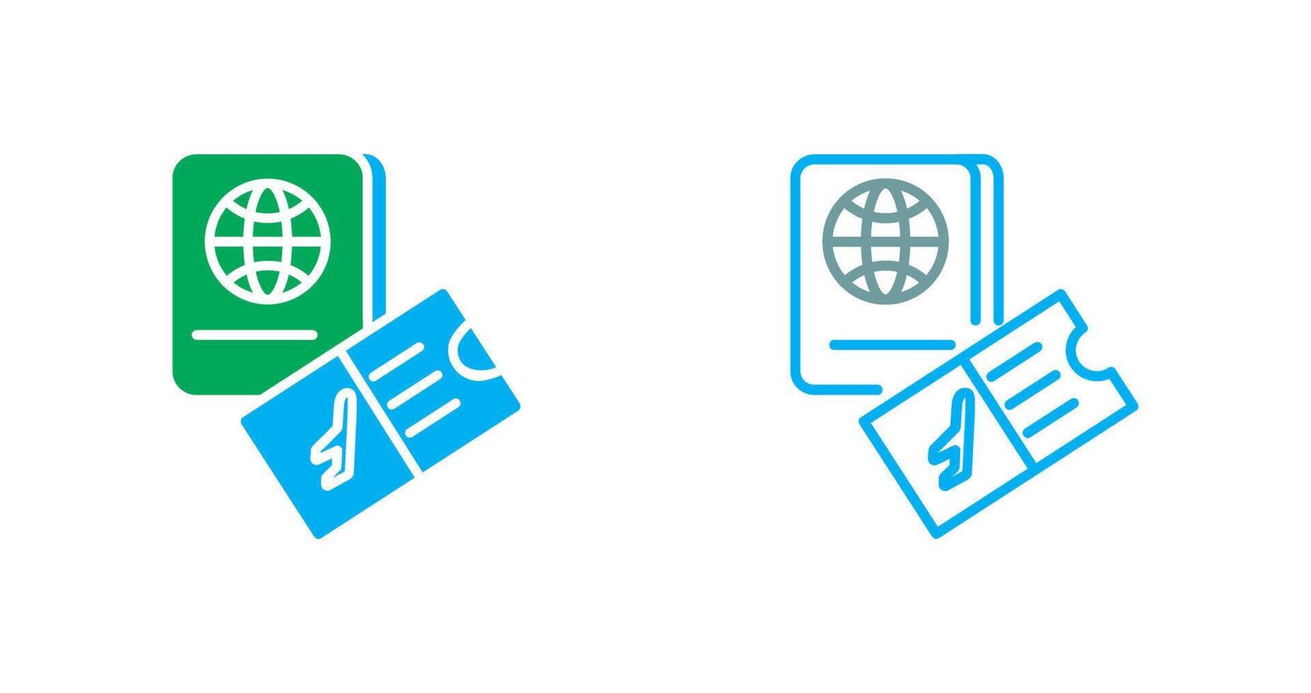 Ticket And Passport Icon vector