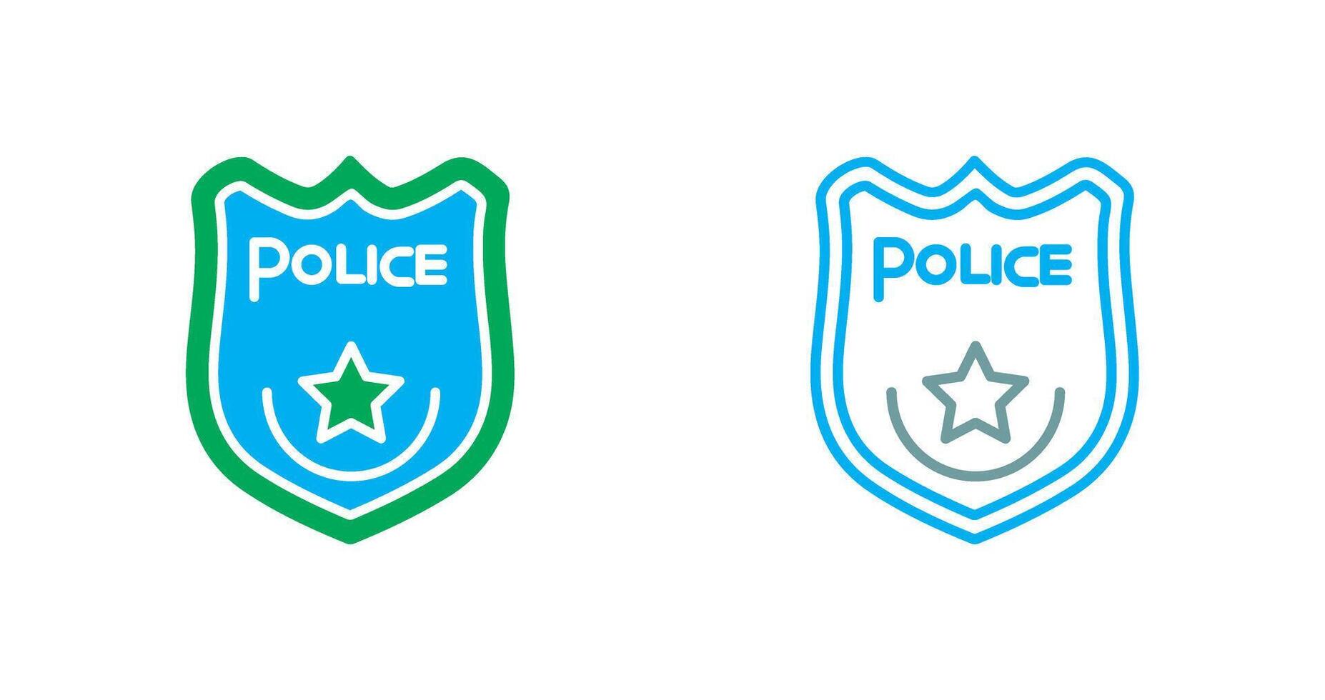 icono de placa de policía vector