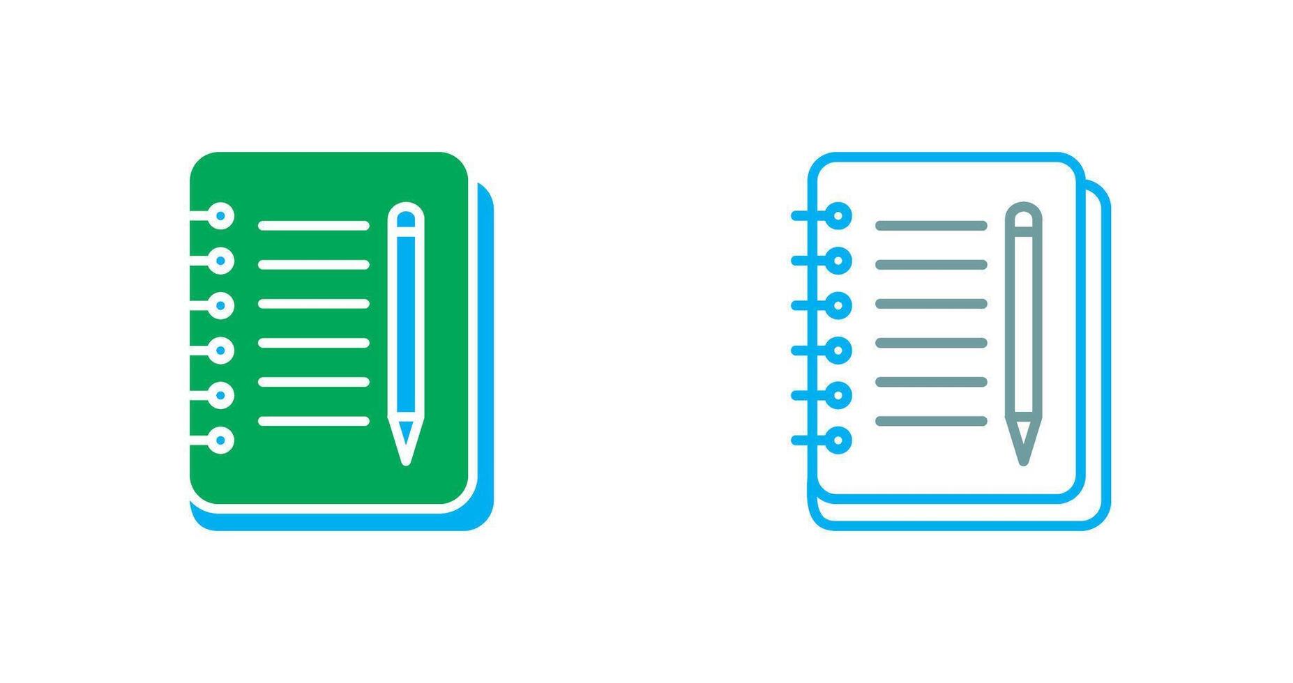 Notebook And Pen Icon vector