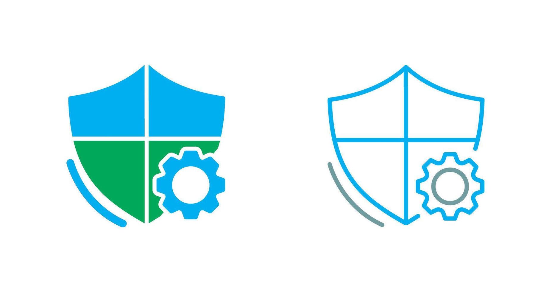 Shield Settings Icon vector