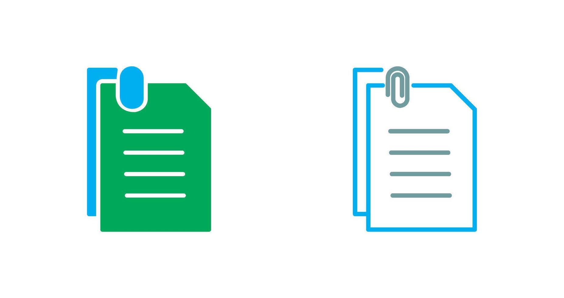 Attached Documents Icon vector