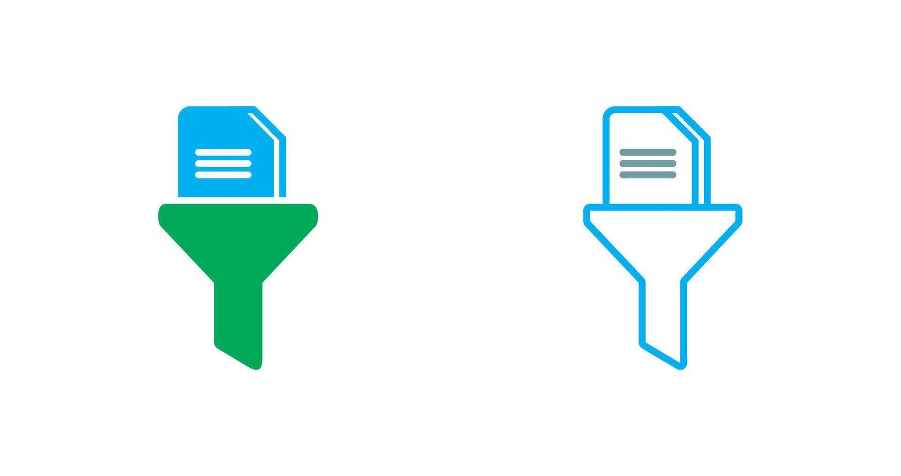 Filtering Document Icon vector