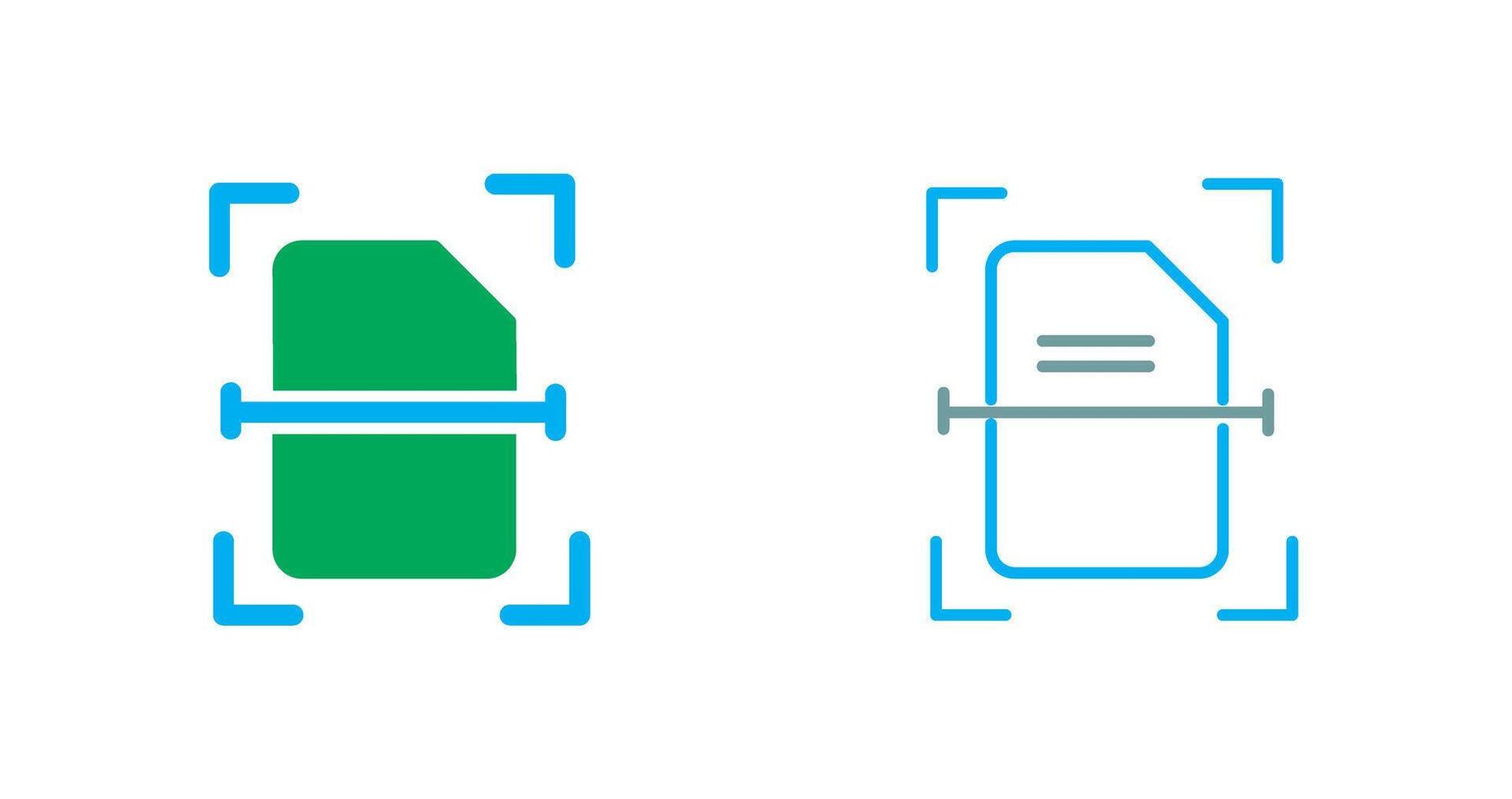 Scanning Document Icon vector