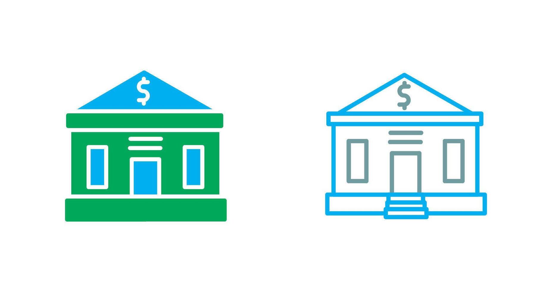 Bank Building Icon vector