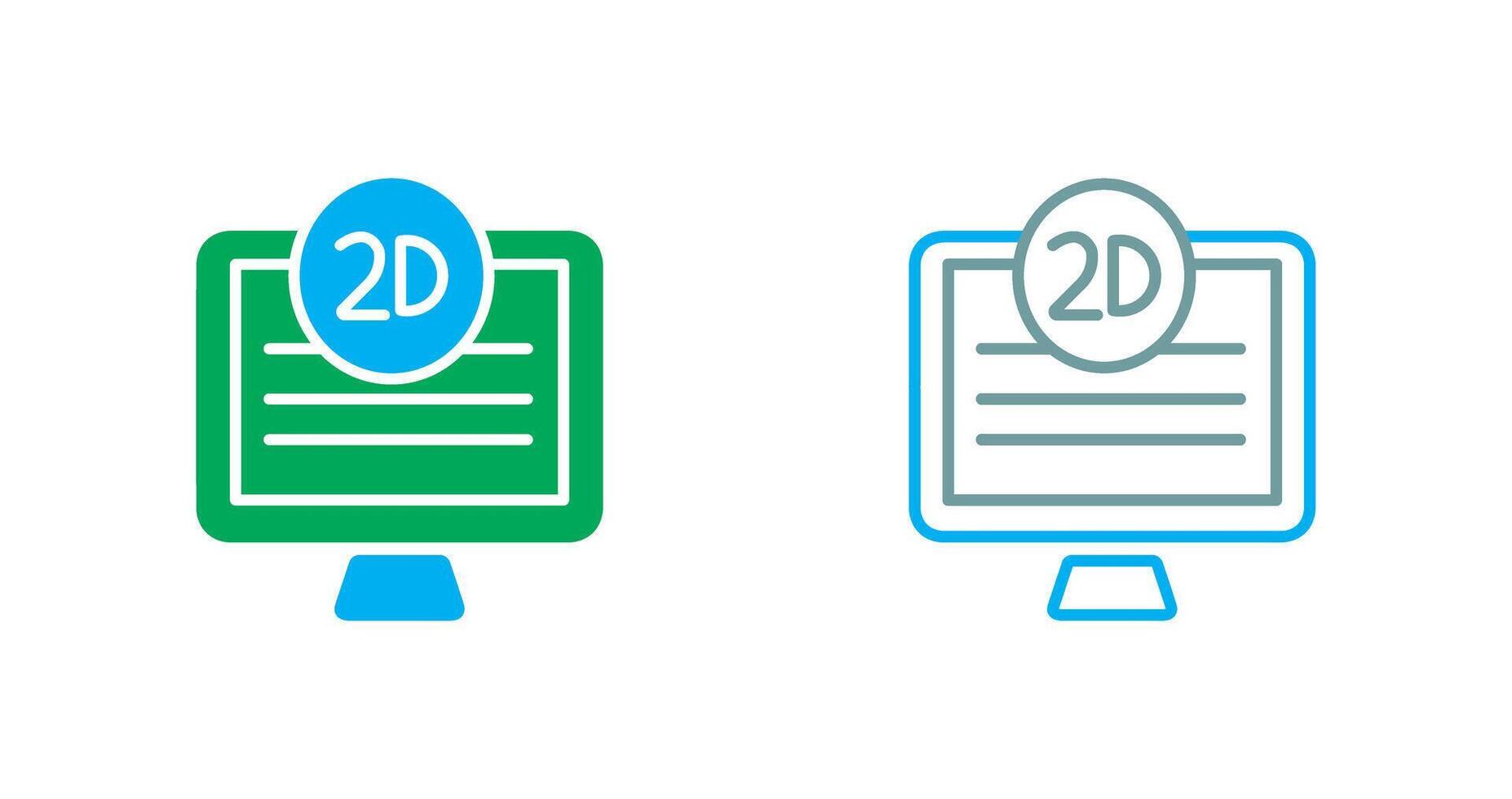 2D Quality Screen Icon vector