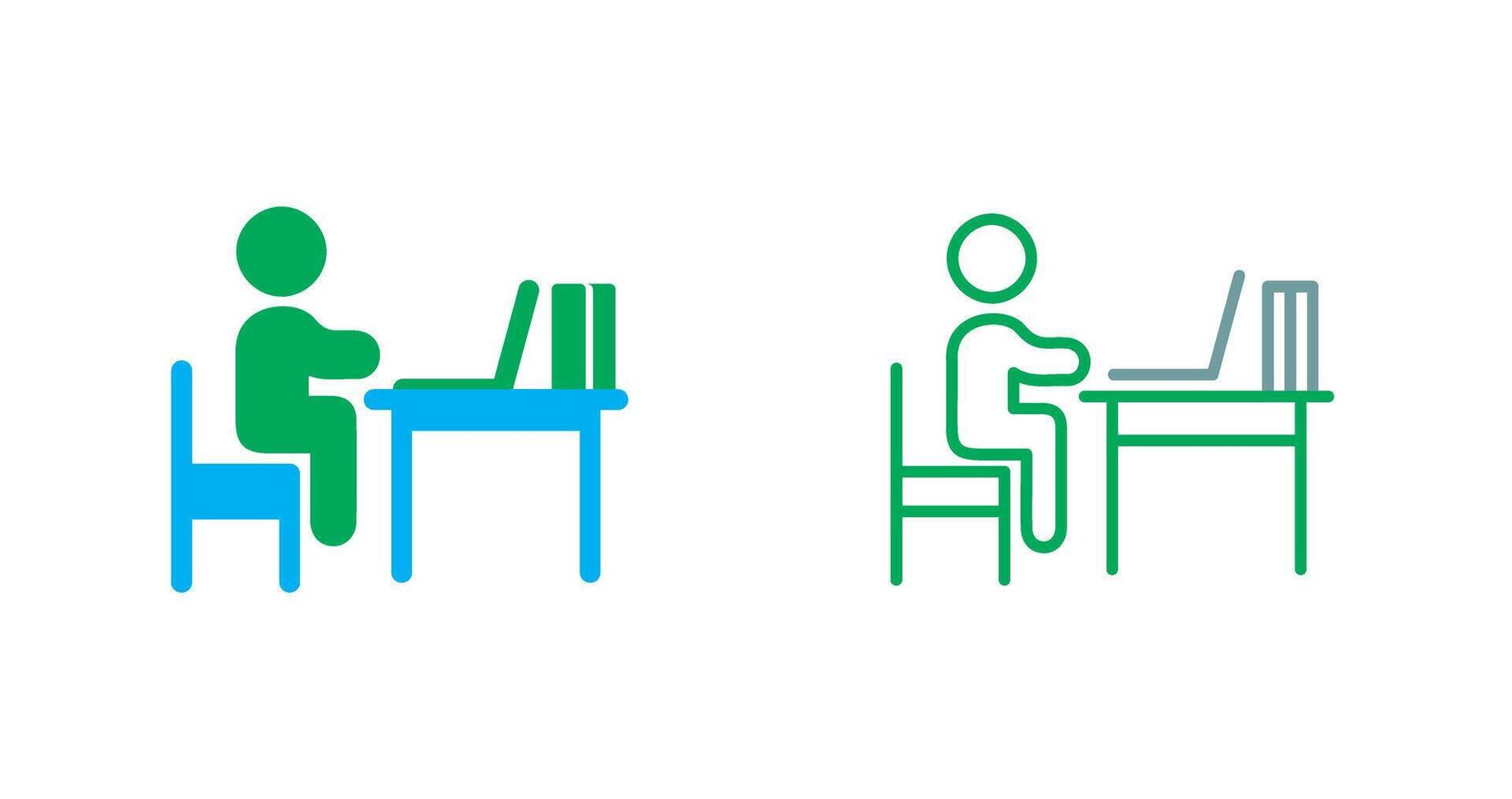 Studying Desk Icon vector