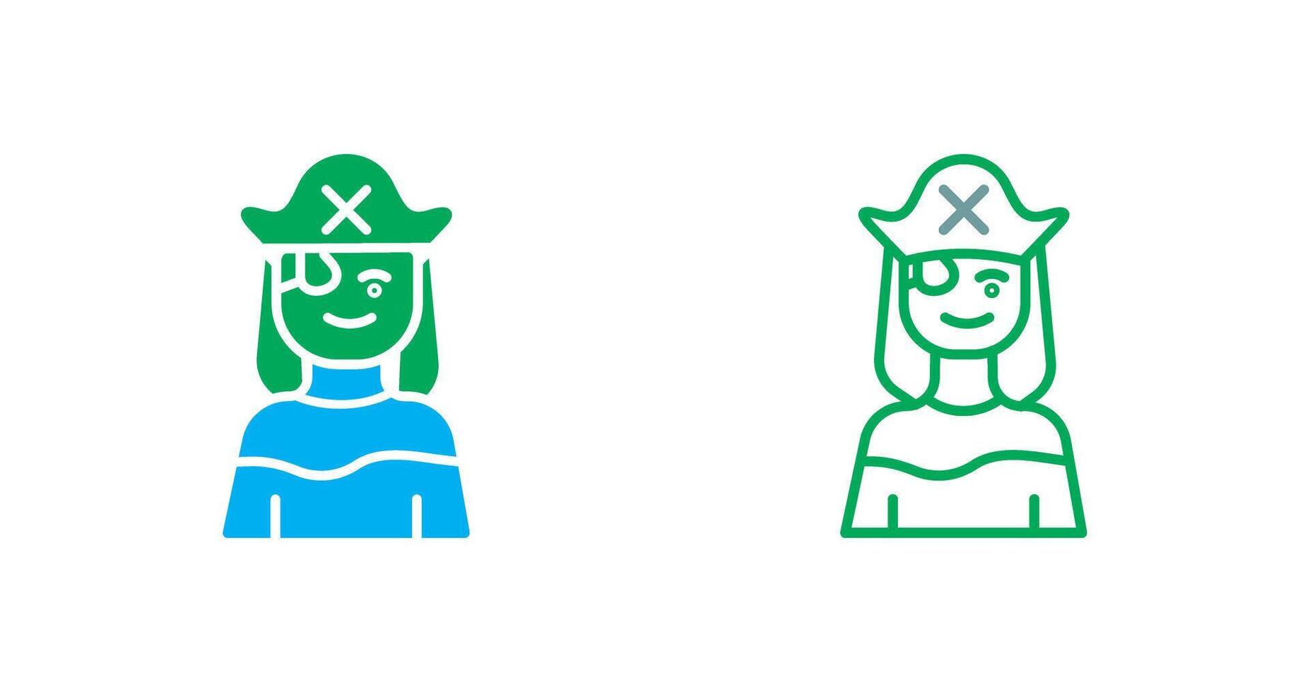 Female Pirate Icon vector