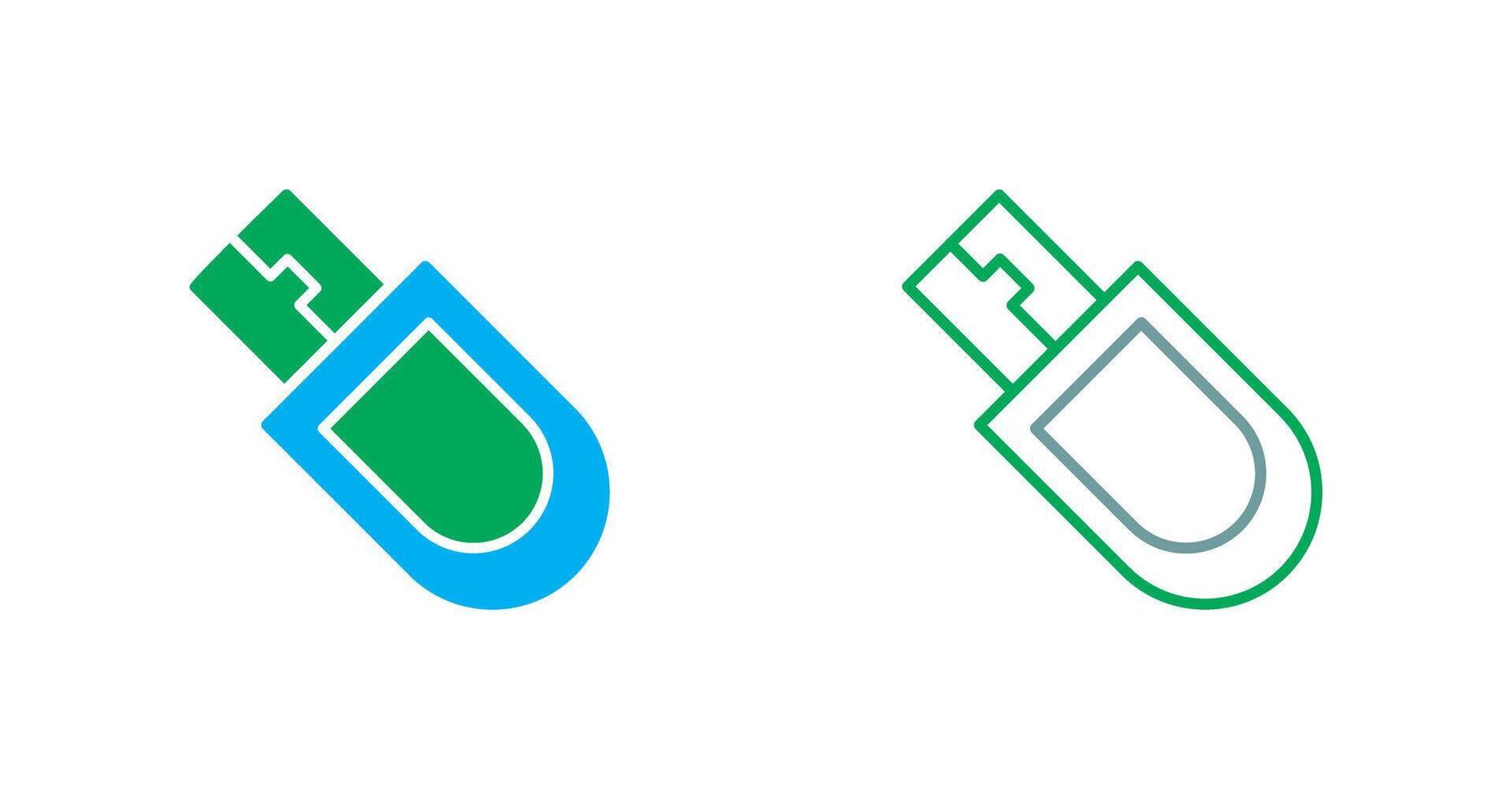 Bitcoin Usb Device Icon vector
