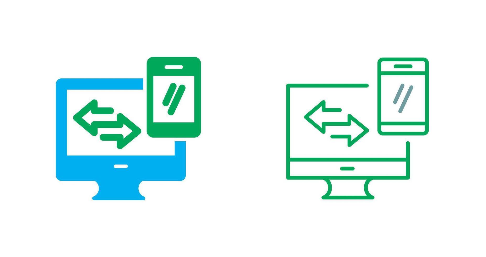 icono de sincronización de datos vector