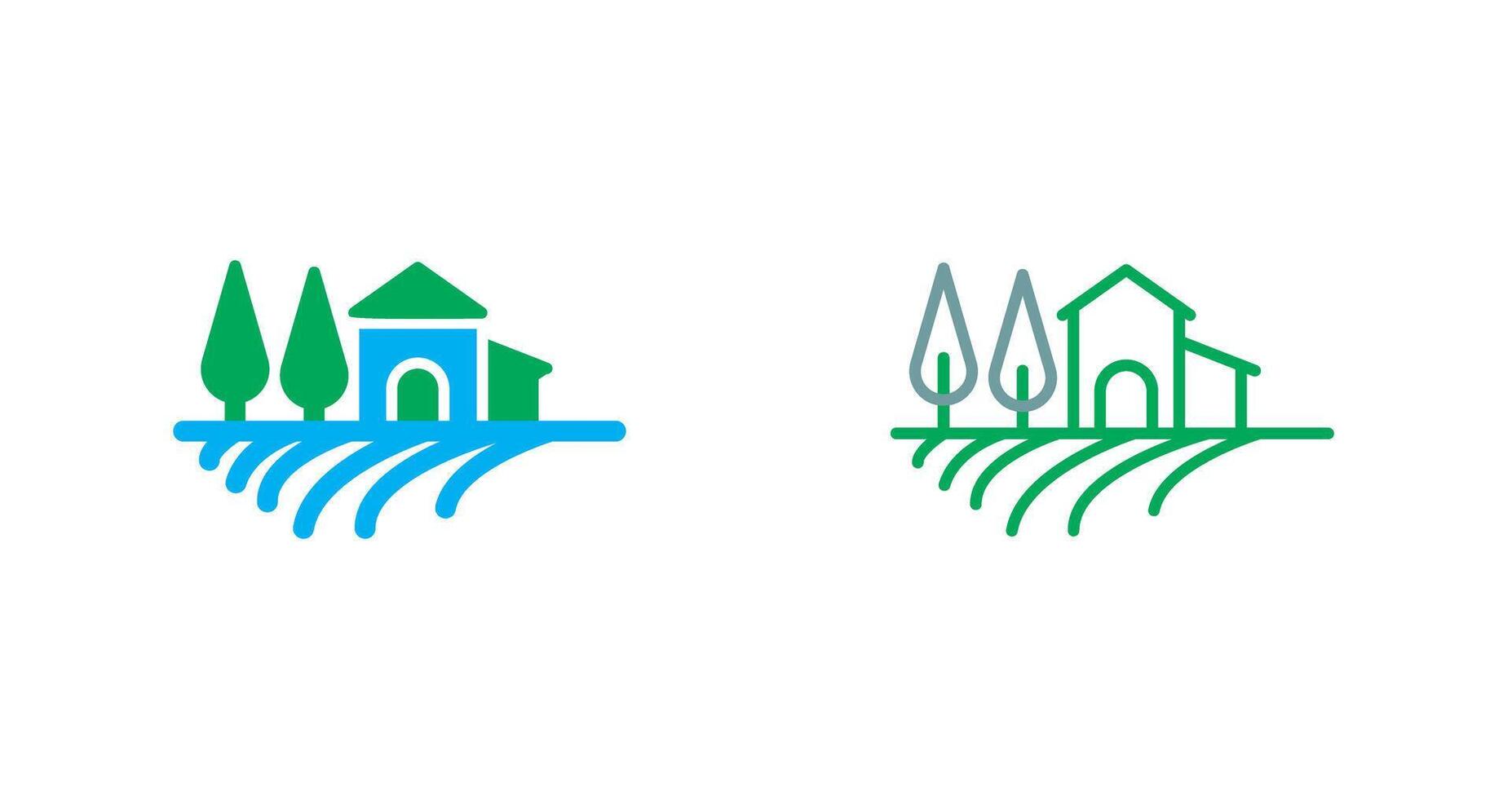 Farm House Icon vector