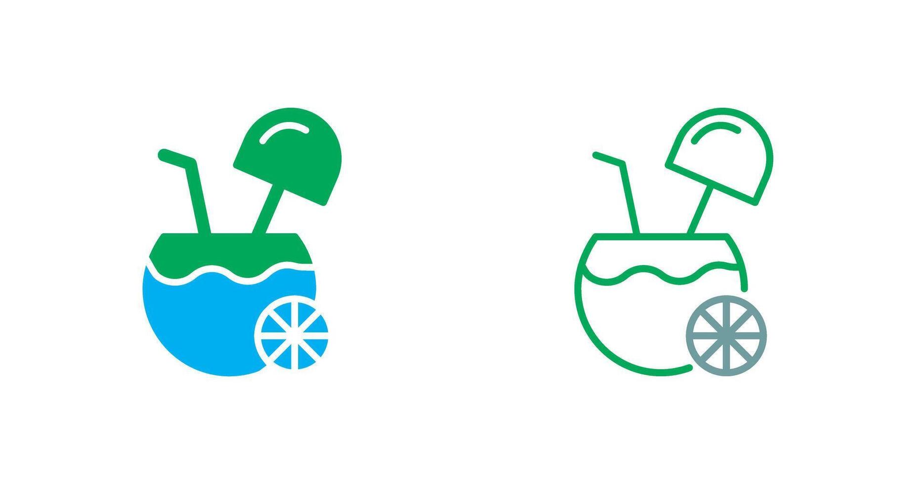 Coconut Drink Icon vector