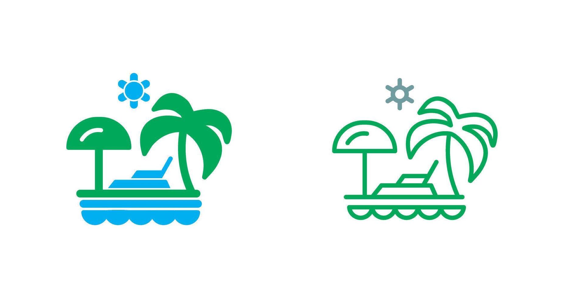 Vacation Spots Icon vector