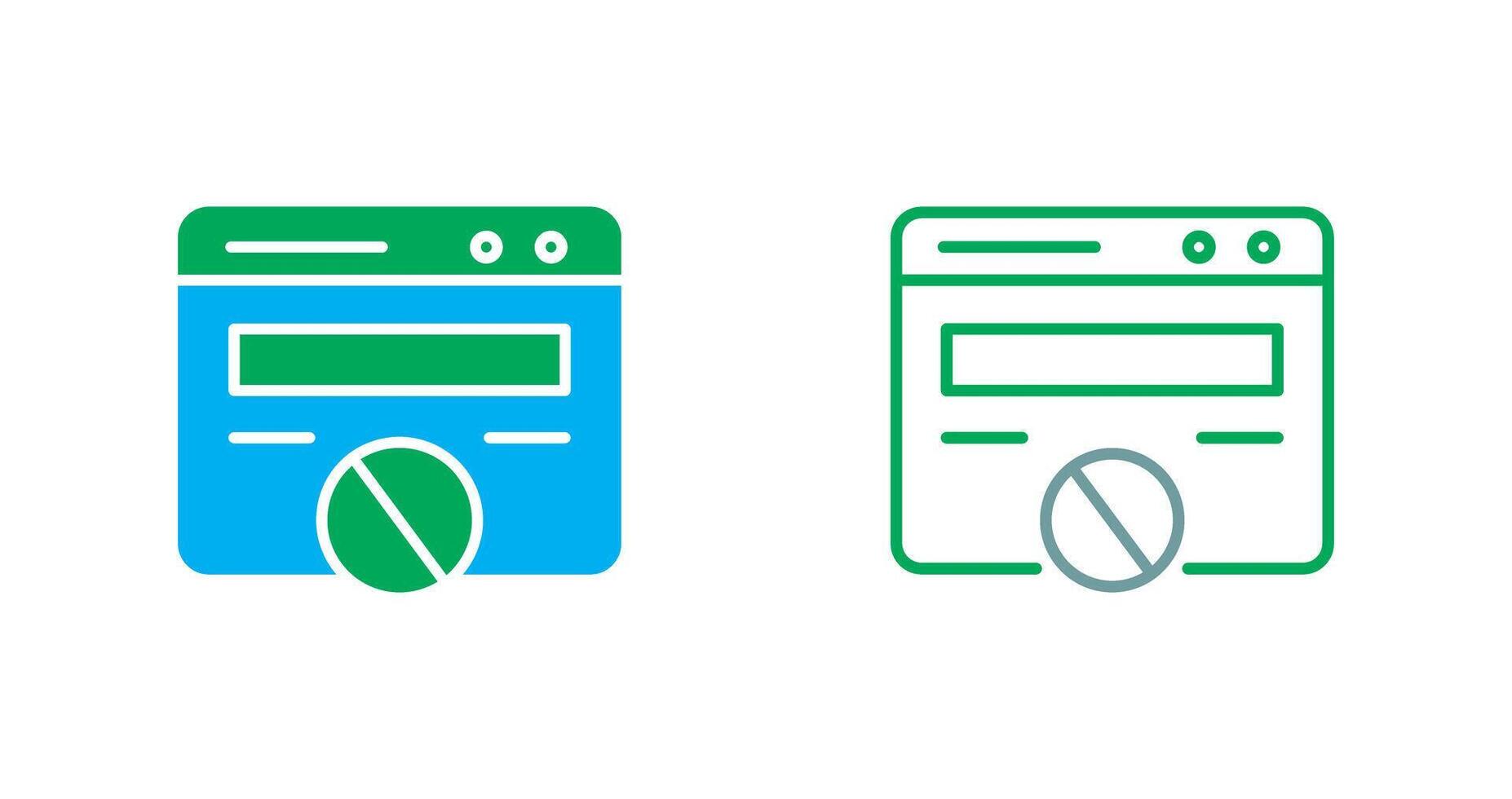 Block Website Icon vector