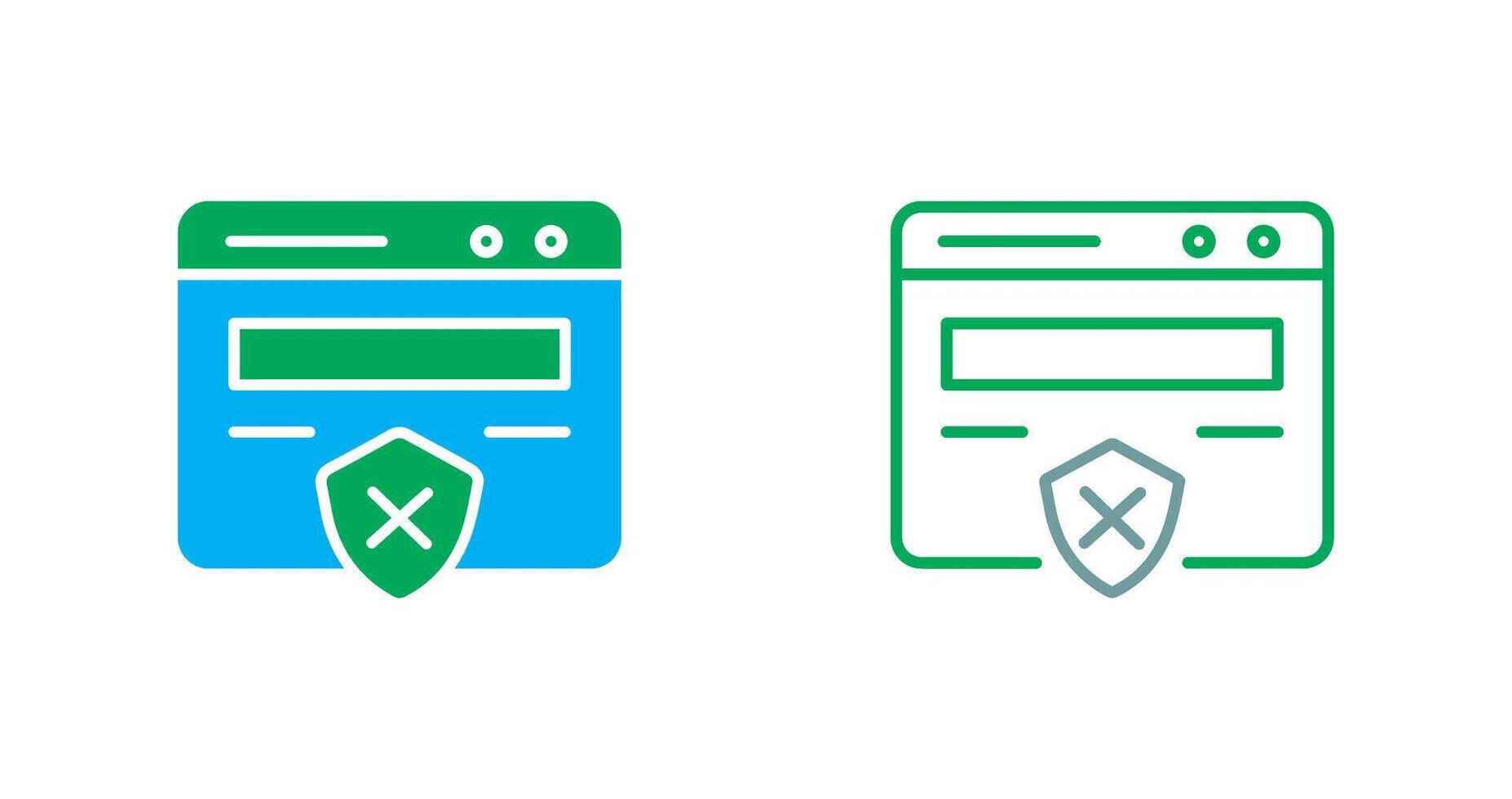 Unprotected Website Icon vector