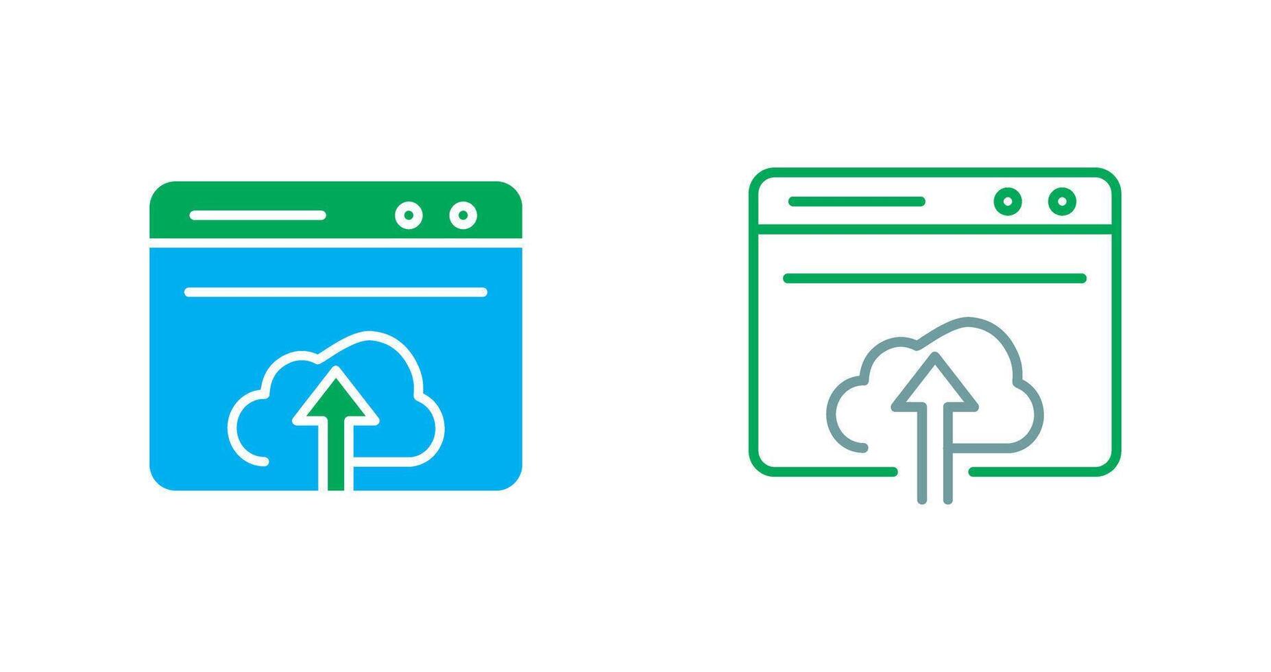 Upload Web Icon vector