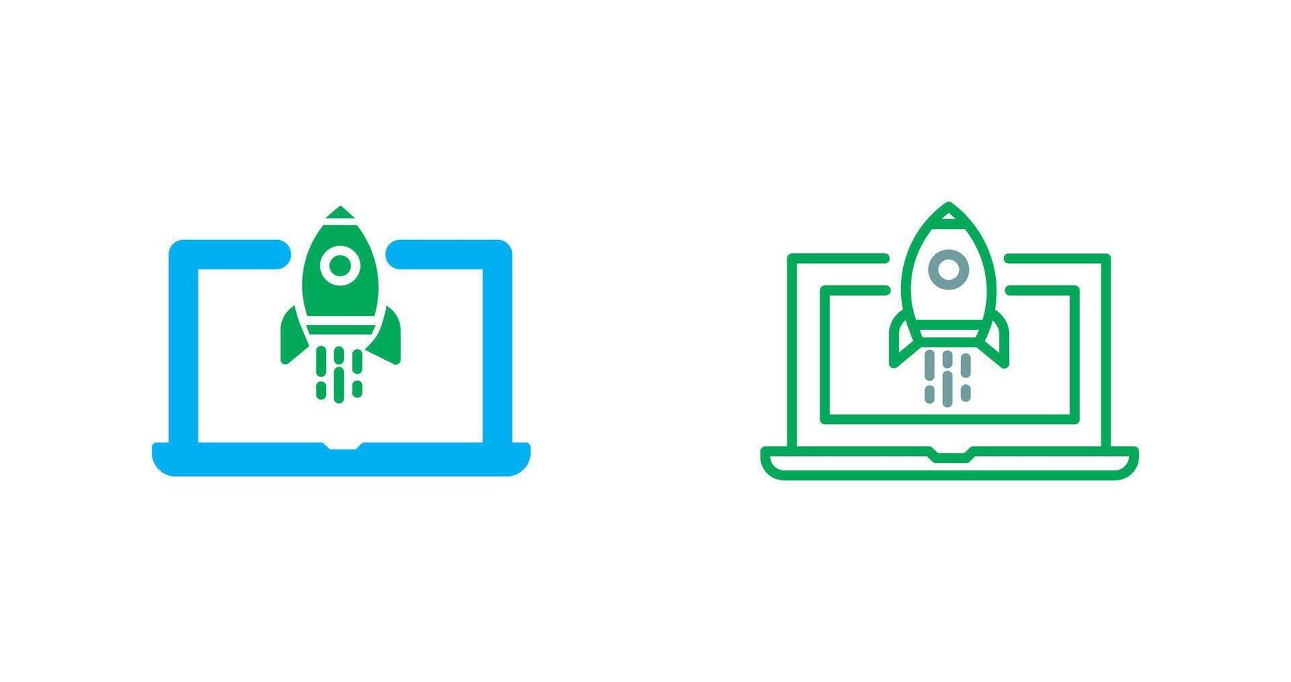 Laptop Startup Icon vector