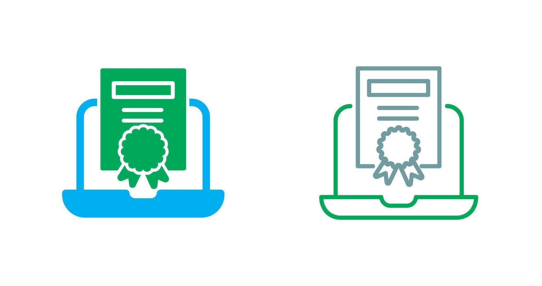 Online Certificate Icon vector