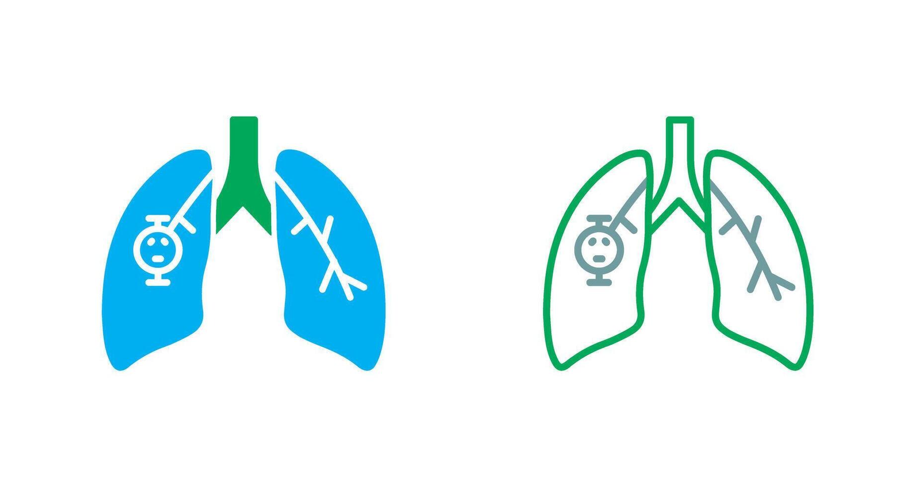 Lung Cancer Icon vector