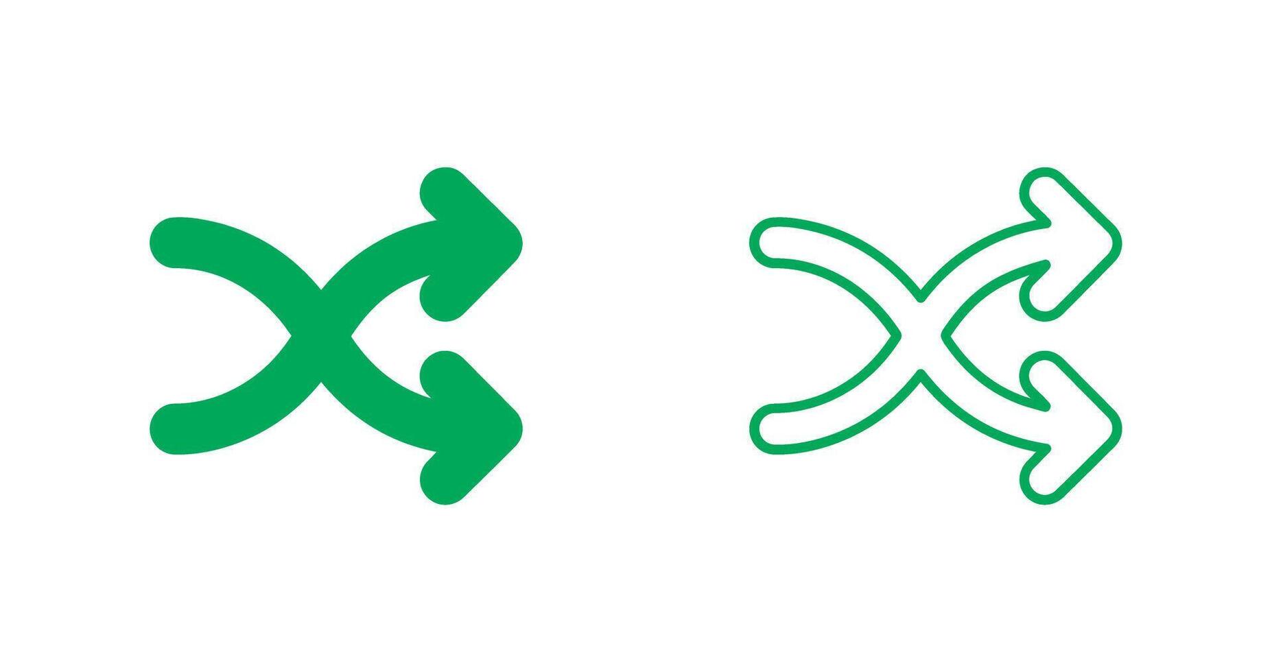 Arrow Crossing Icon vector