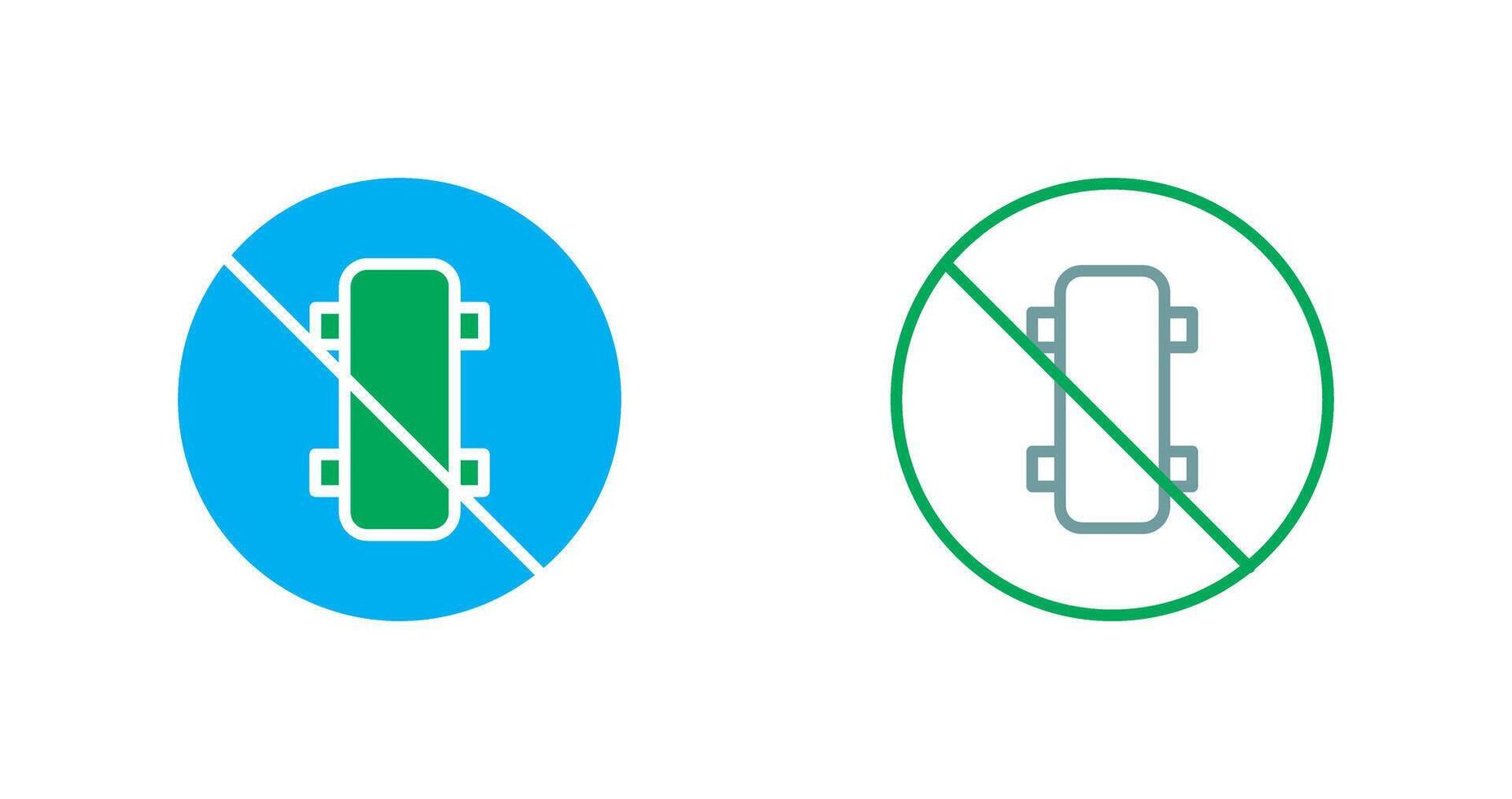 No Skating Icon vector