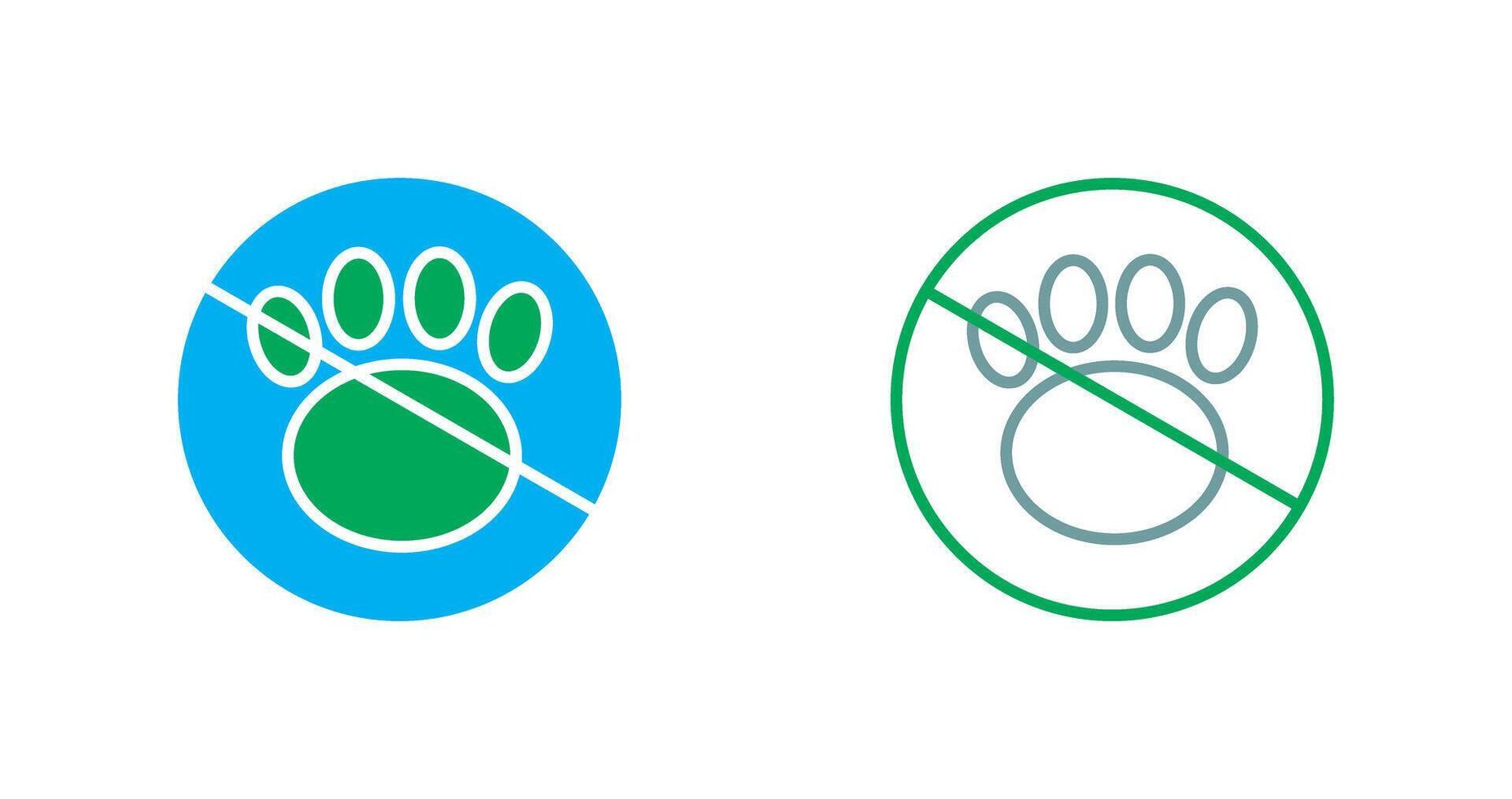 No Pets Icon vector