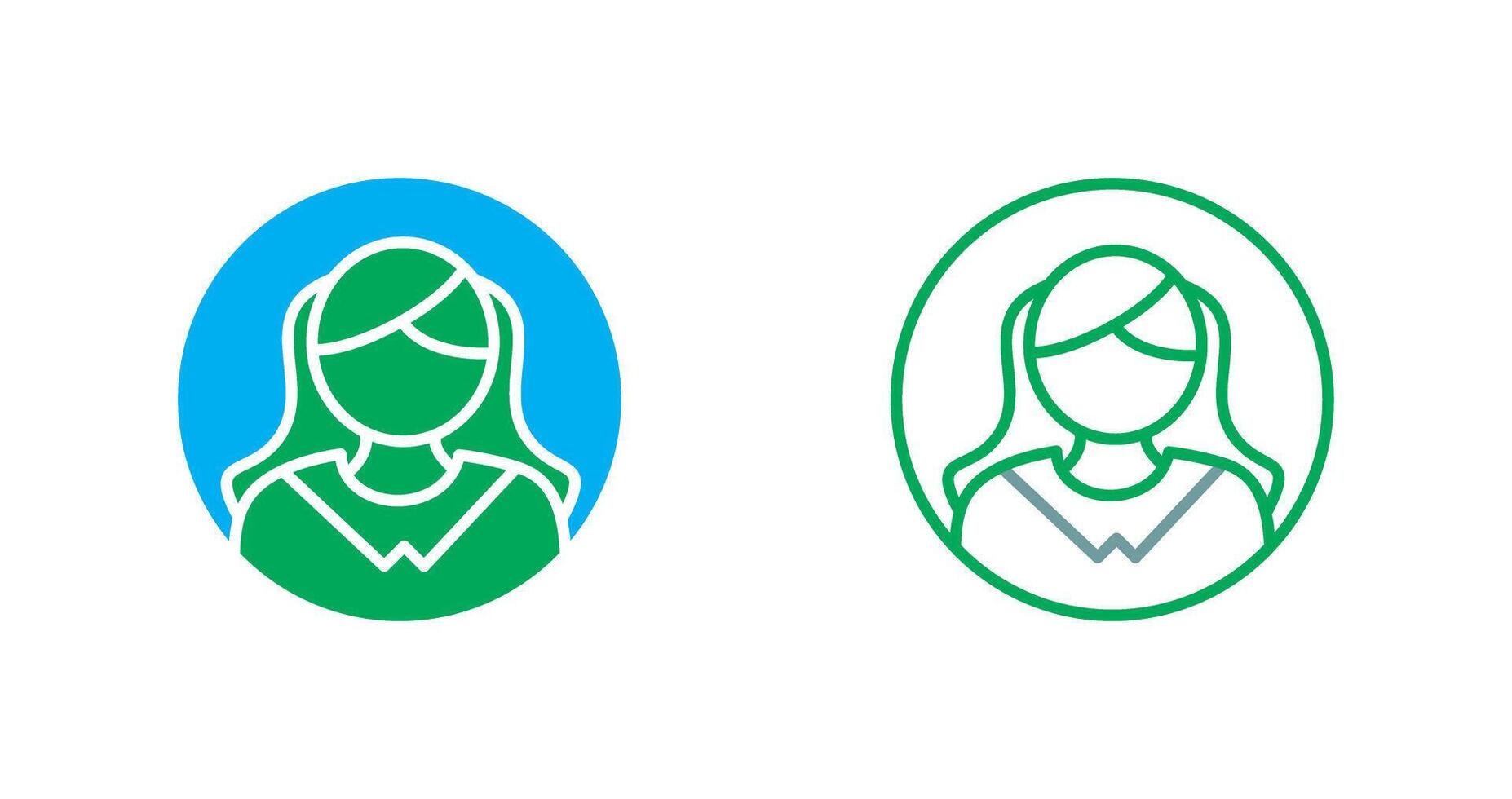 Female Profile Icon vector
