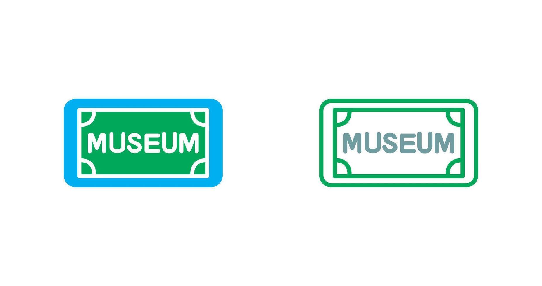 Museum Tag Icon vector