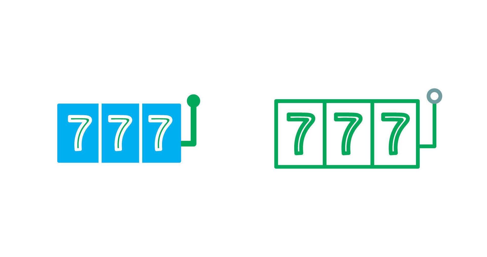 Slot Machine with Sevens Icon vector