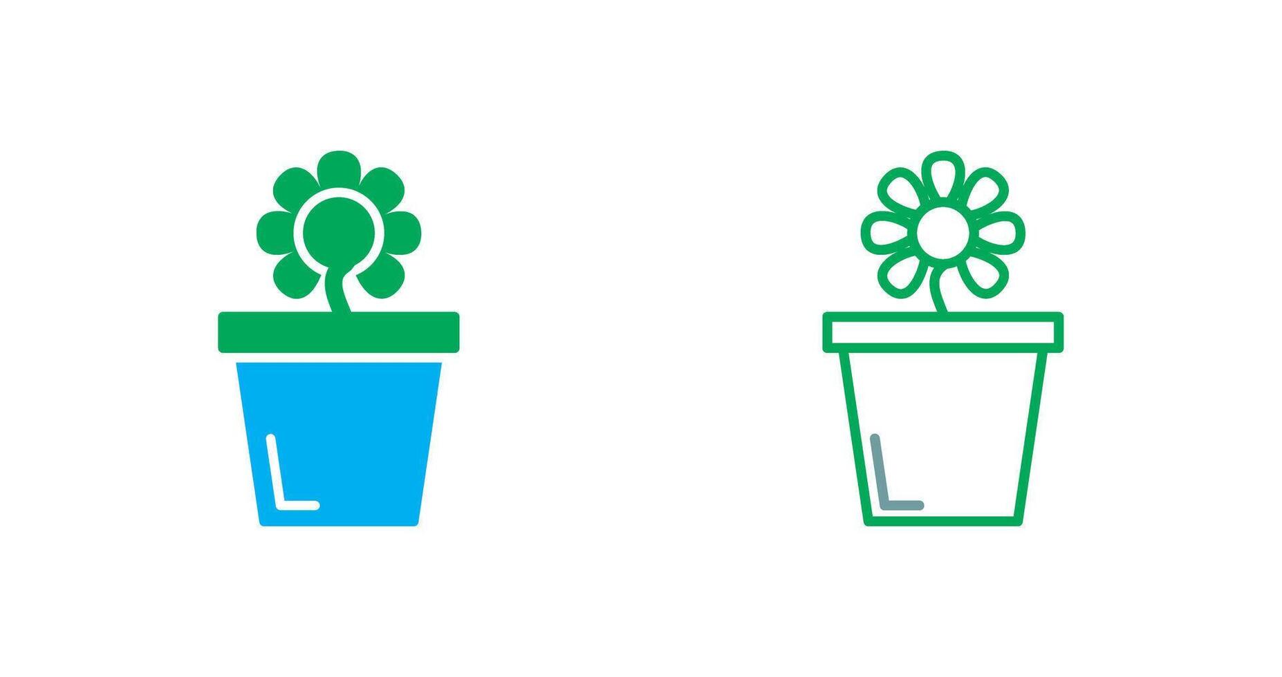 Flower Pot Icon vector