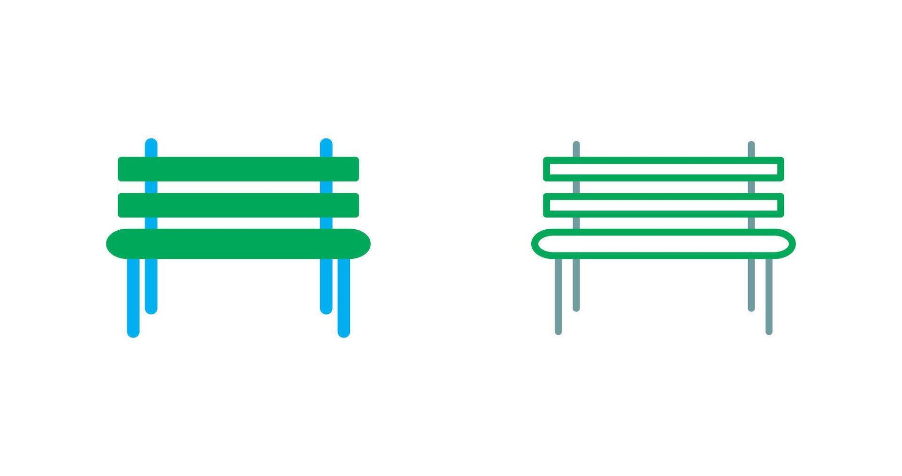 Garden Bench Icon vector