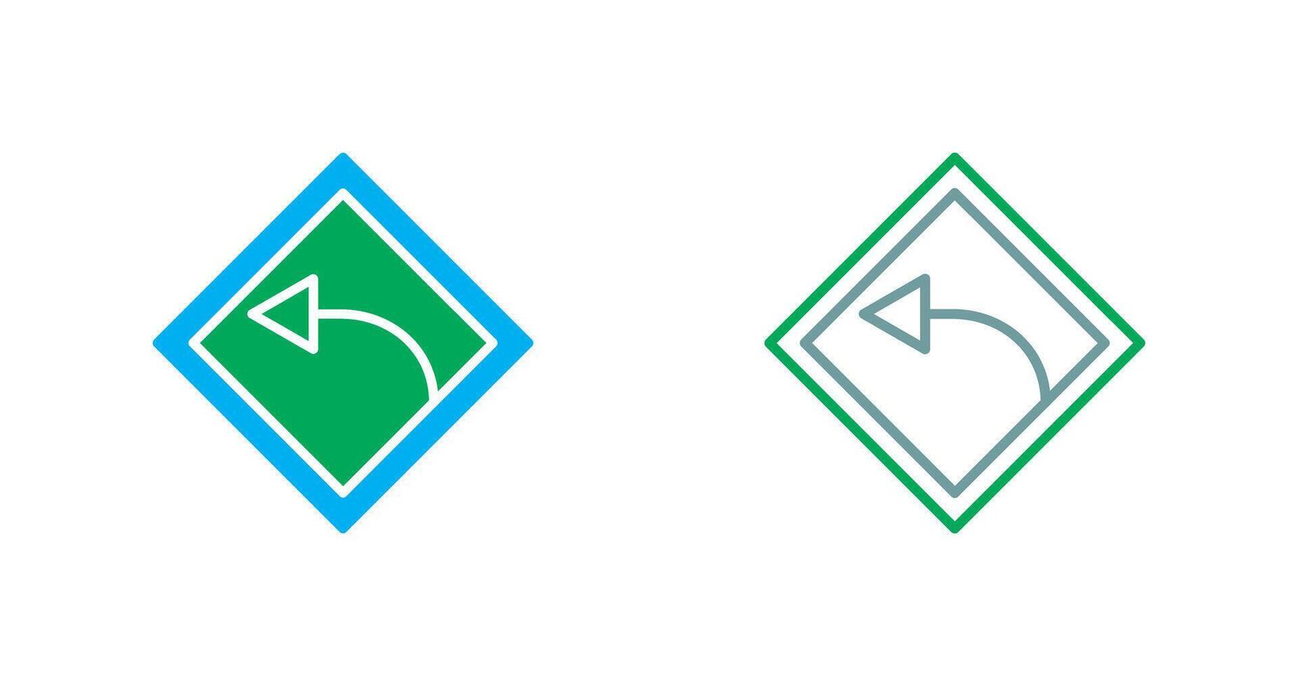 Left Turn Icon vector