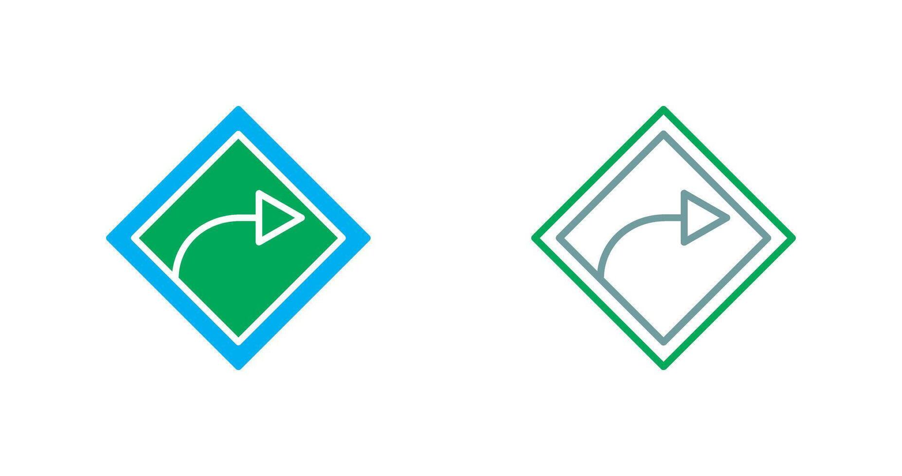 Right Turn Icon vector