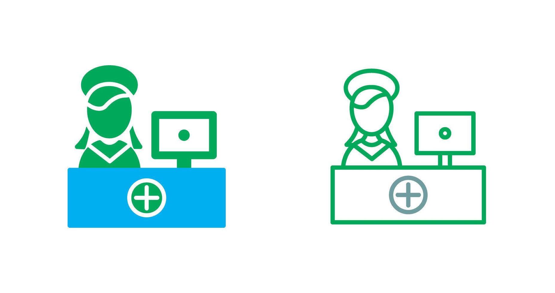 Hospital Reception Icon vector
