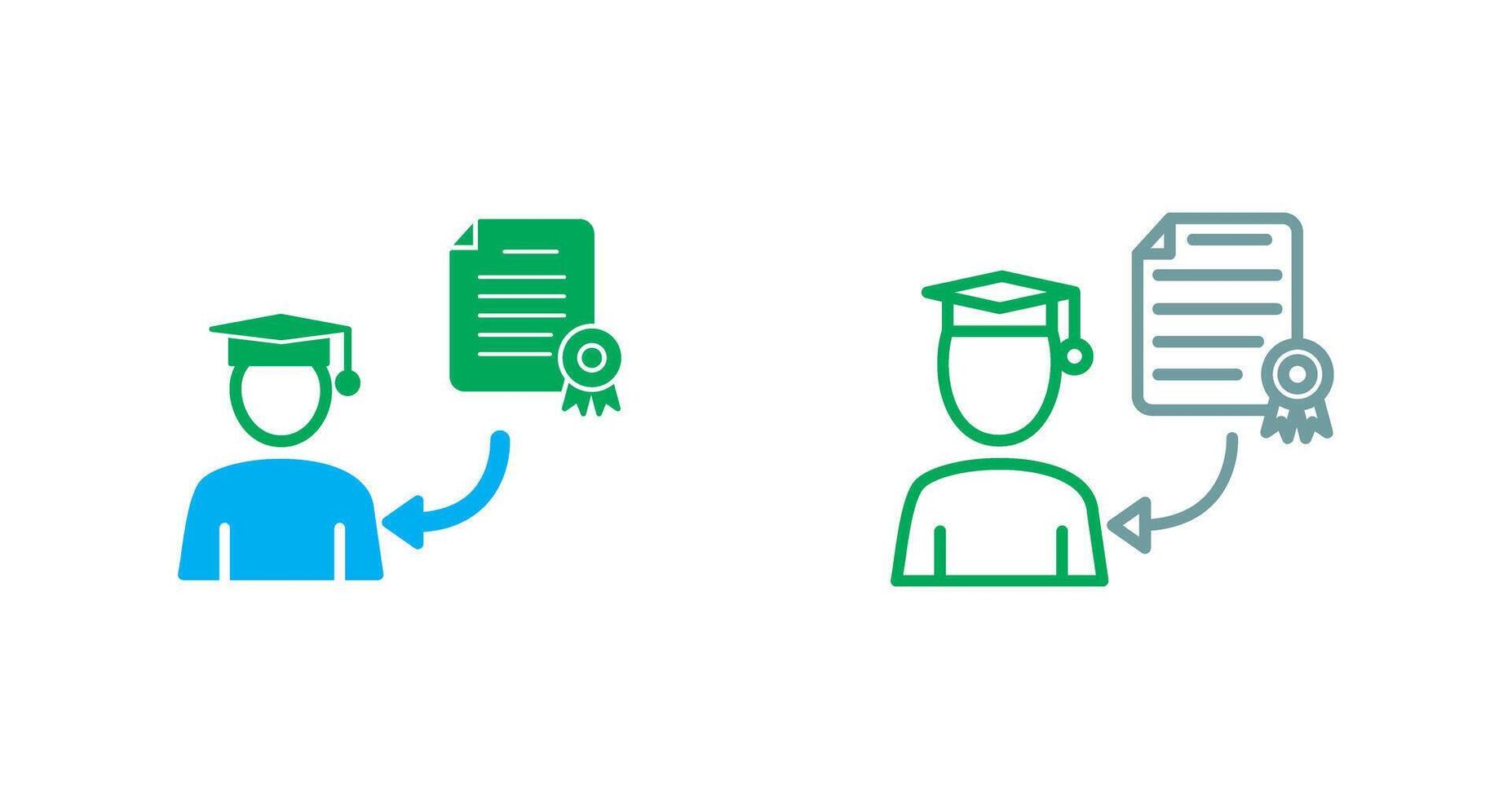 Receiving Diploma Icon vector