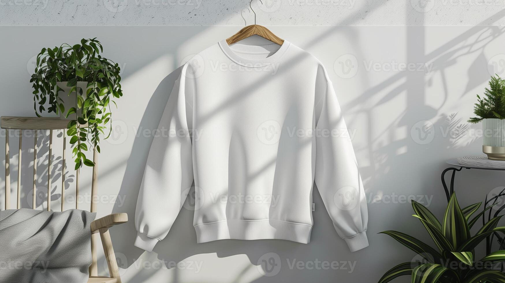 AI generated A mock-up of blank adult long sleeve t-shirt lying in the white background. Generated by artificial intelligence. photo