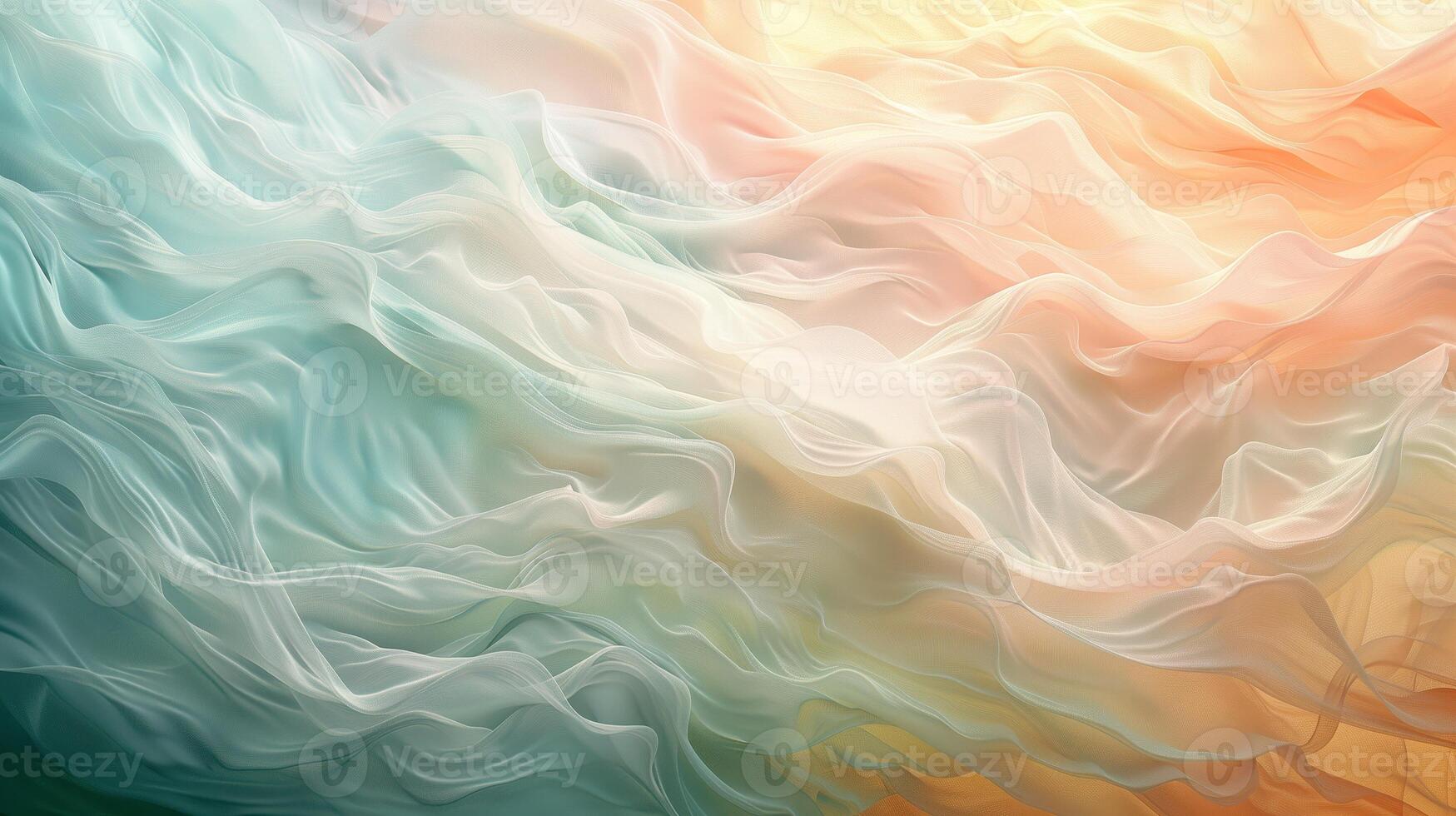 AI generated Abstract waves in soft, pastel hues. Soft brushstrokes, subtle gradients, delicate textures, warm hues. Generated by artificial intelligence. photo