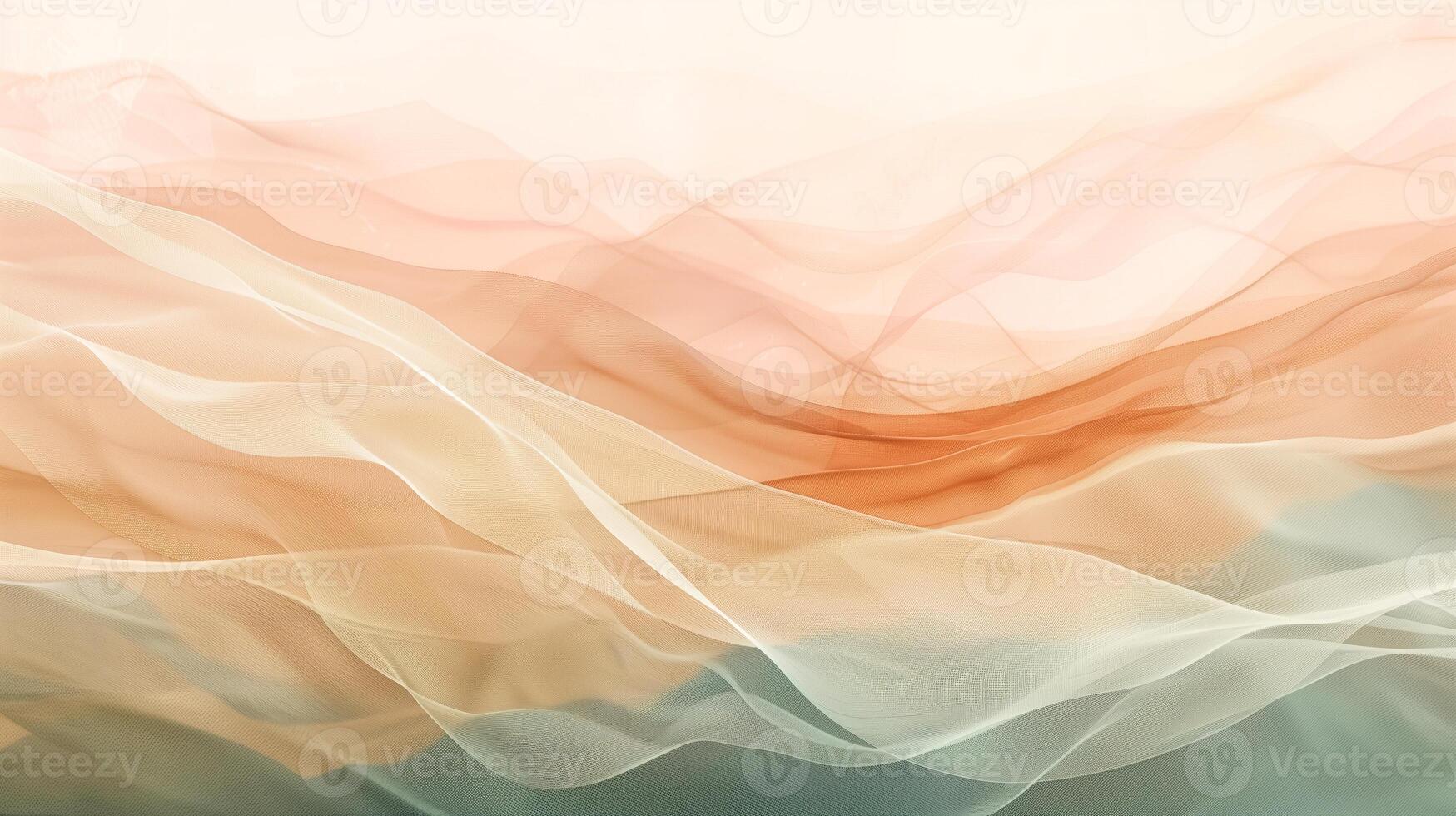AI generated Abstract waves in soft, pastel hues. Soft brushstrokes, subtle gradients, delicate textures, warm hues. Generated by artificial intelligence. photo
