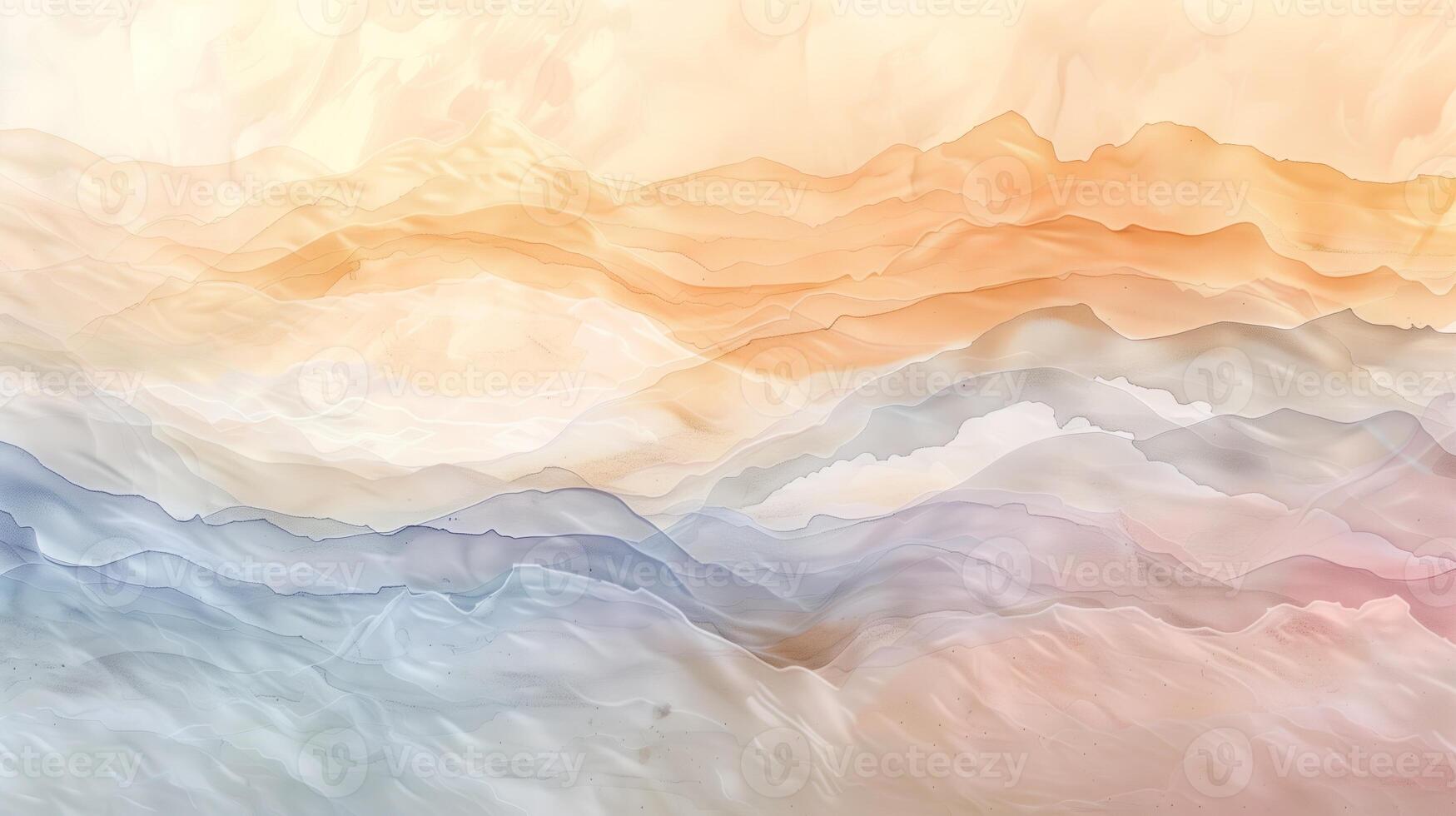 AI generated Abstract waves in soft, pastel hues. Soft brushstrokes, subtle gradients, delicate textures, warm hues. Generated by artificial intelligence. photo