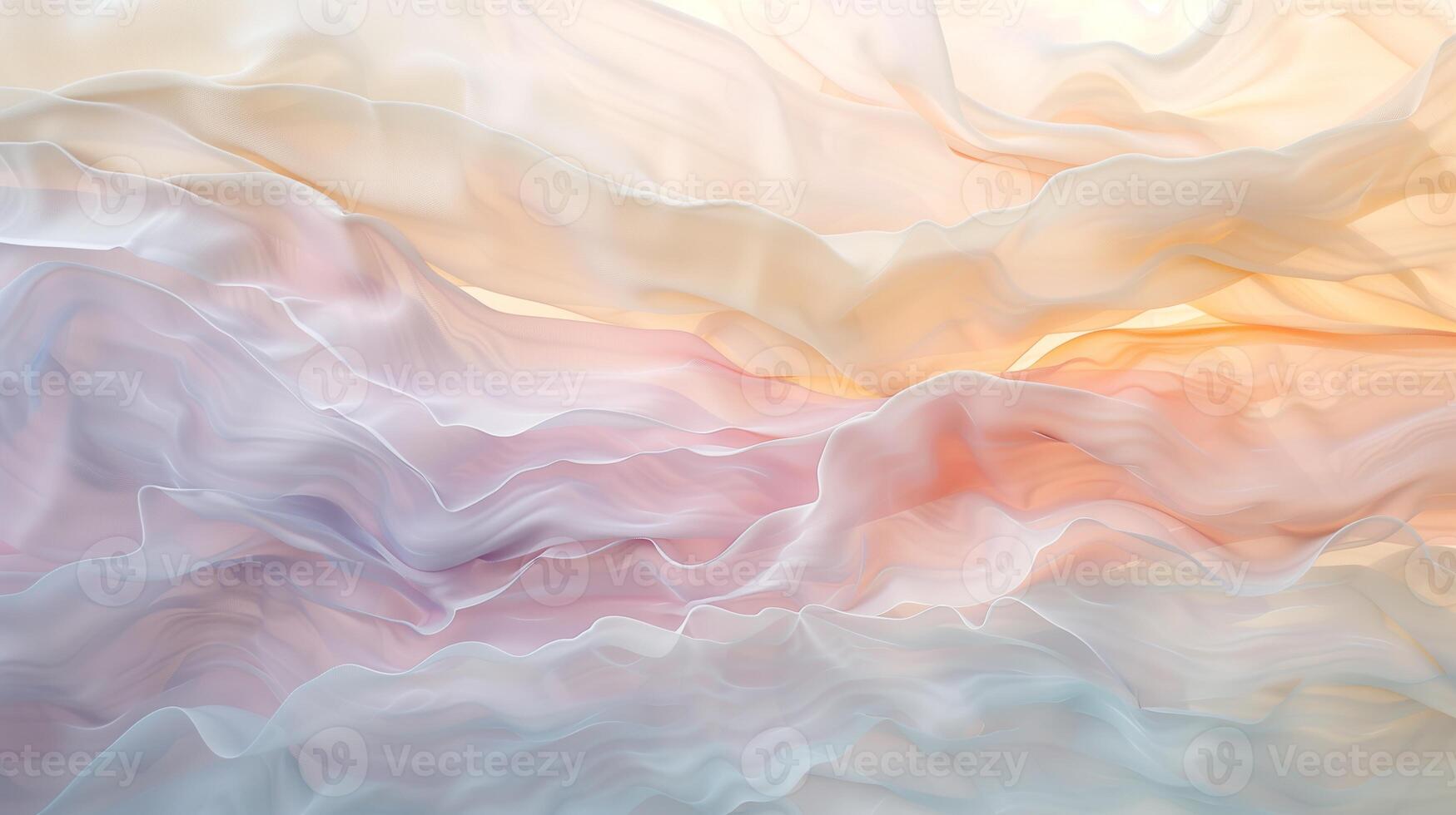 AI generated Abstract waves in soft, pastel hues. Soft brushstrokes, subtle gradients, delicate textures, warm hues. Generated by artificial intelligence. photo
