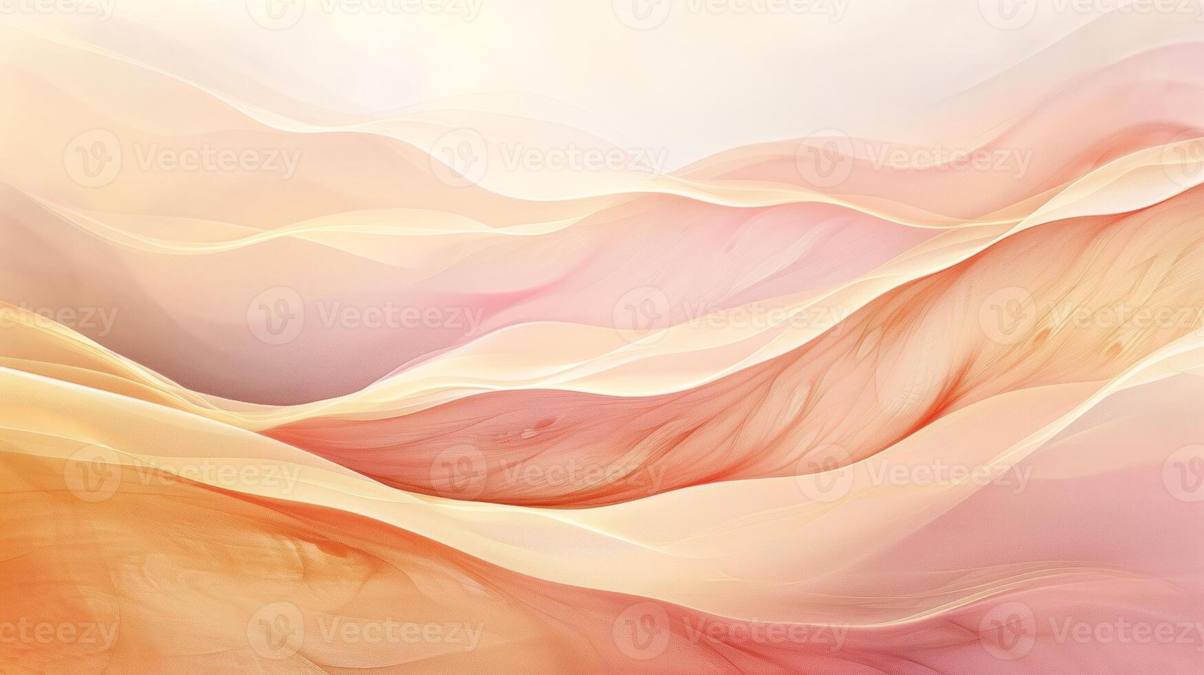 AI generated Abstract waves in soft, pastel hues. Soft brushstrokes, subtle gradients, delicate textures, warm hues. Generated by artificial intelligence. photo