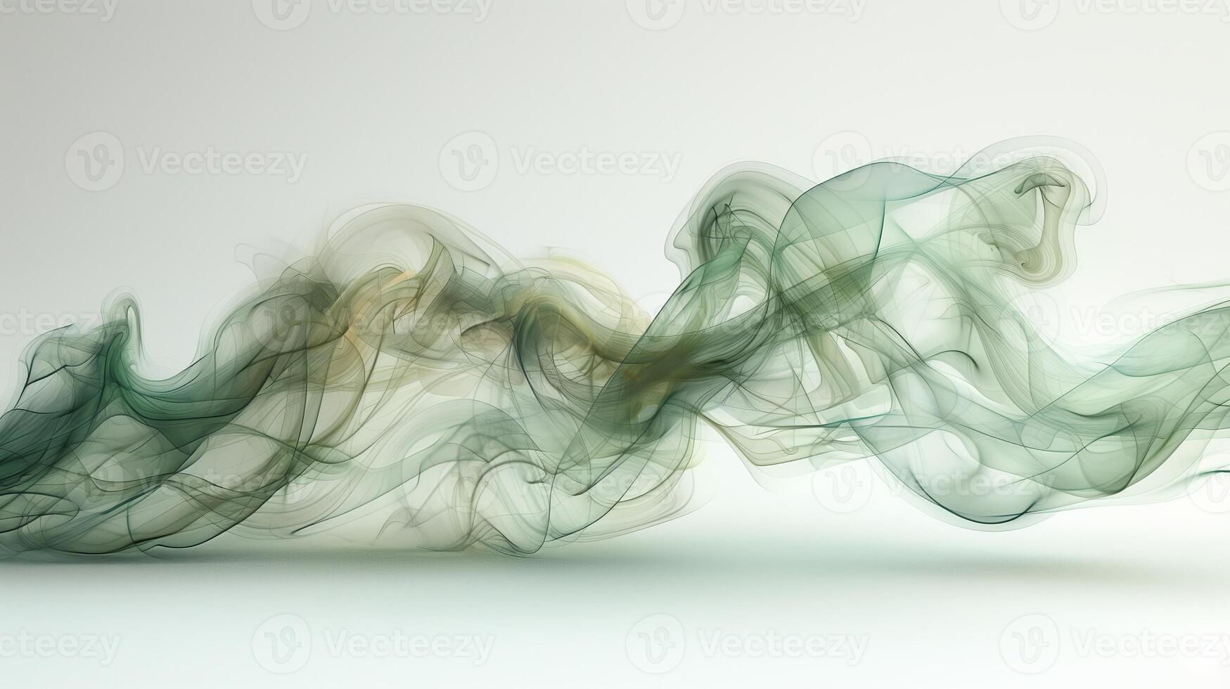 AI generated Transparent green smoke cloud, isolated on a lighte background. Generated by artificial intelligence. photo