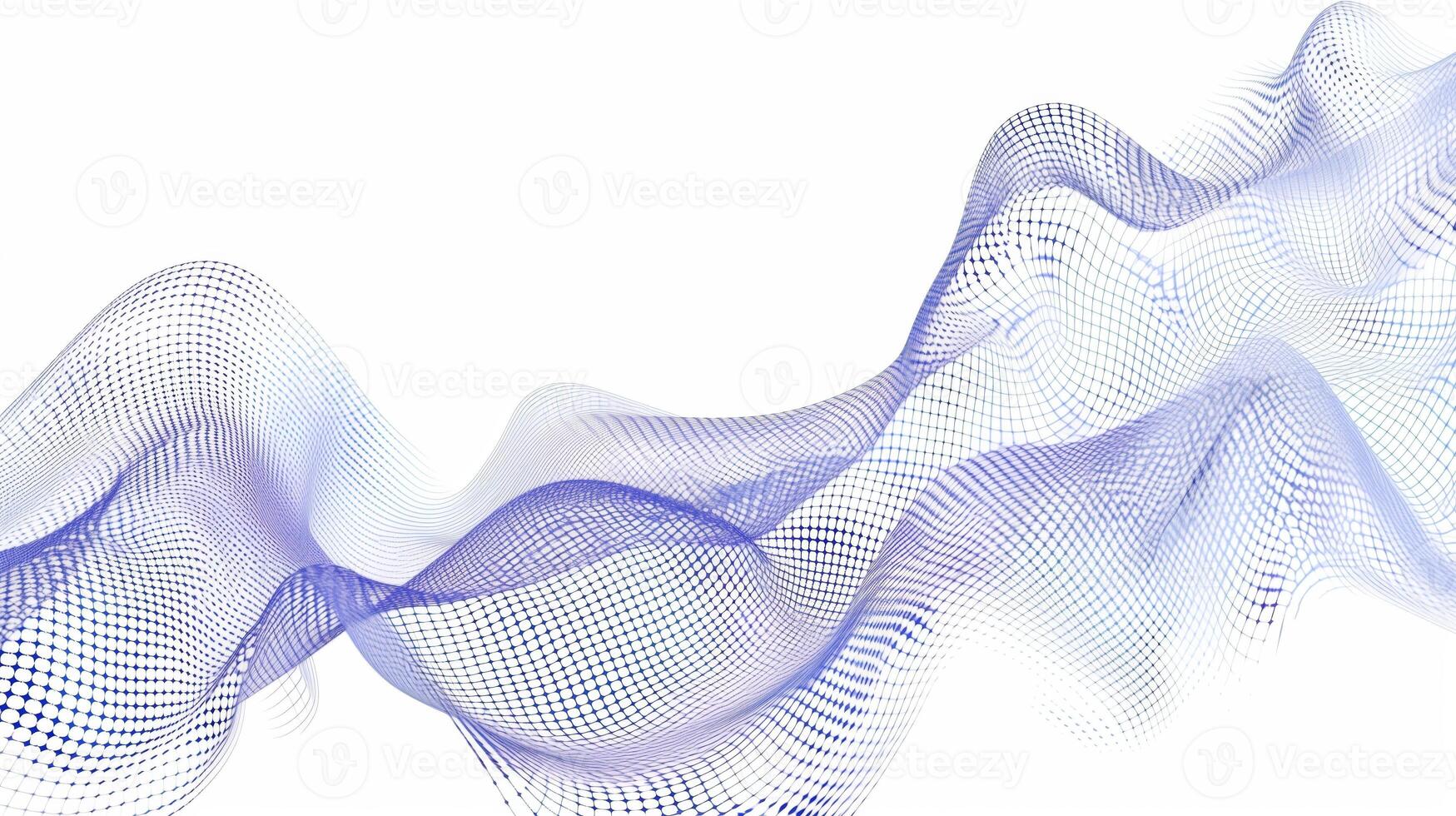 AI generated Abstract smooth wave on a white background. Dynamic sound wave. Generated by artificial intelligence. photo