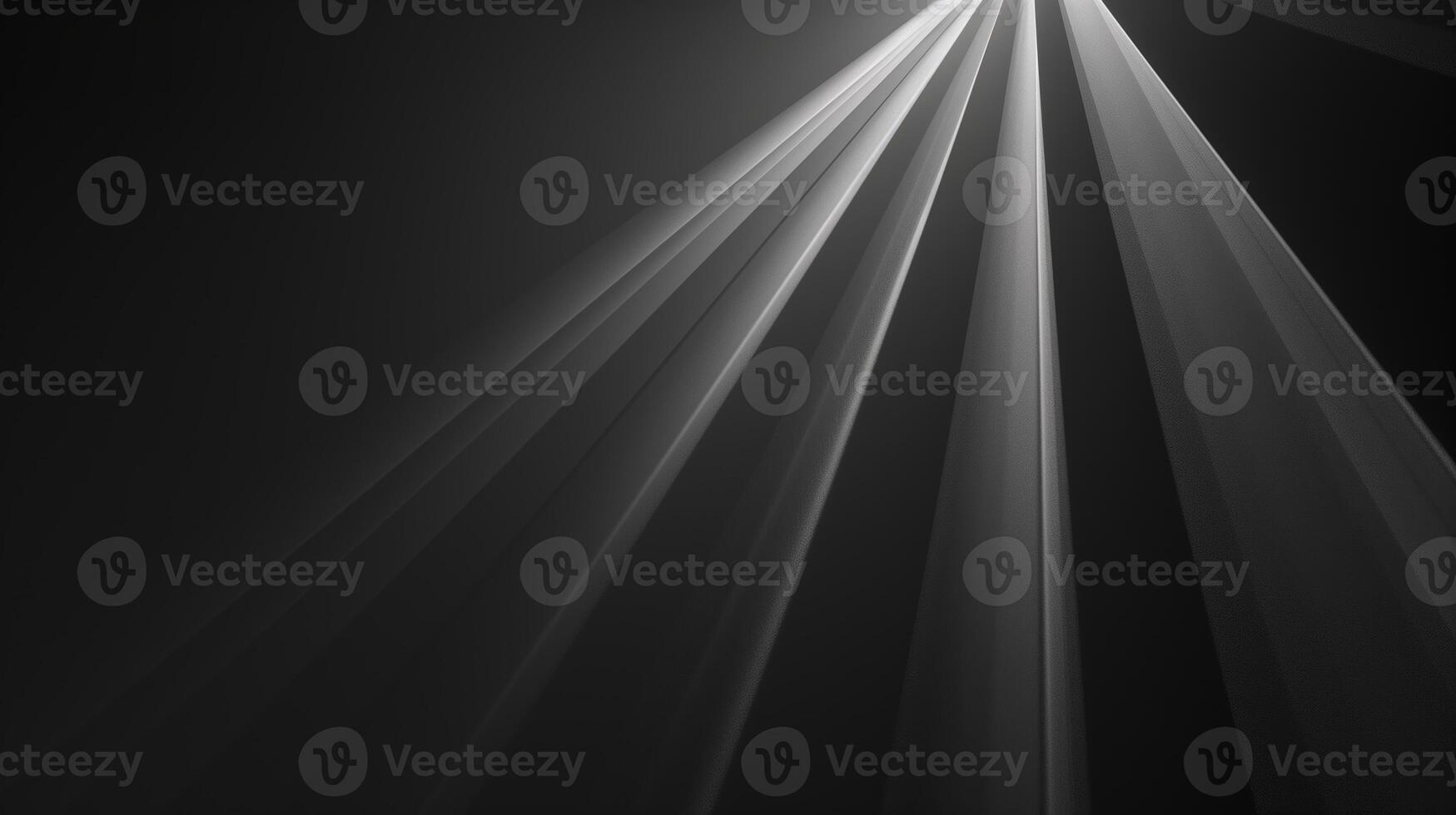 AI generated Subtle volumetric ray effect on a dark background. Light ray softly piercing through the darkness, creating depth. Generated by artificial intelligence. photo