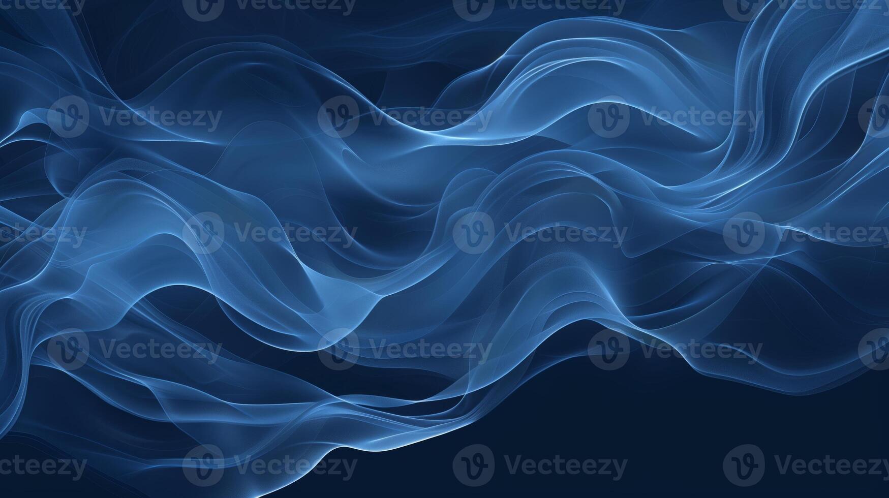 AI generated Abstract blue background with smoke waves. Elegant and minimalist design for a mobile phone wallpaper. Generated by artificial intelligence. photo