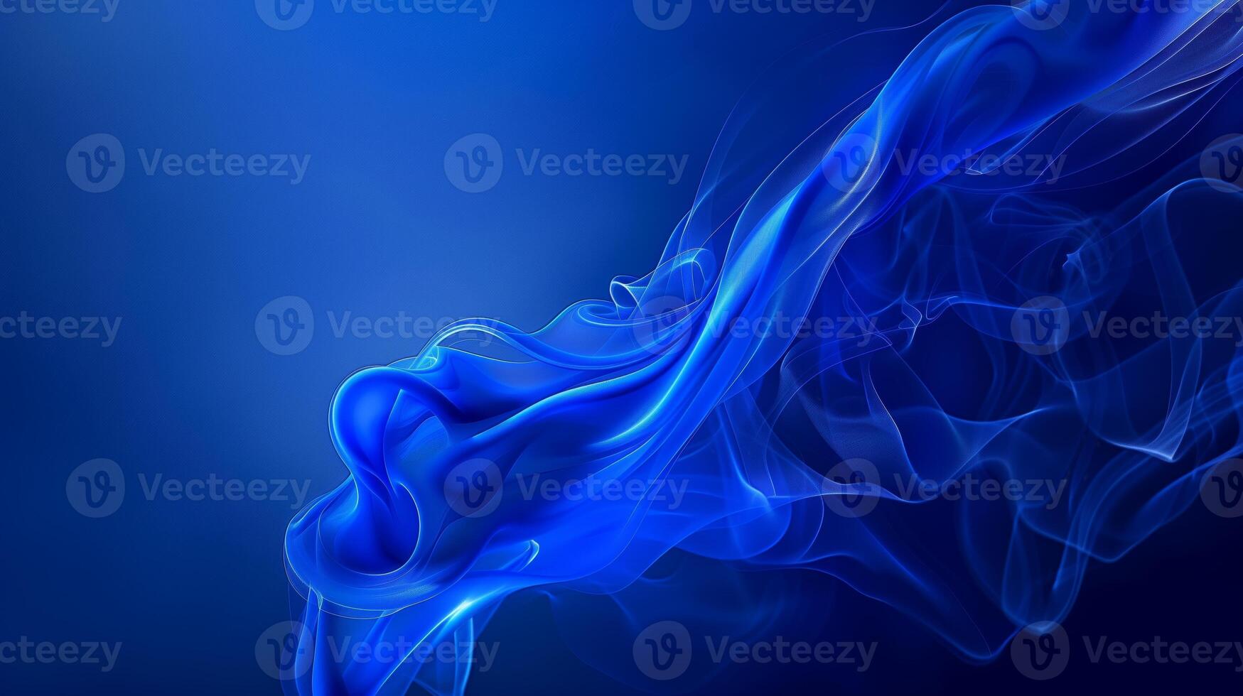 AI generated Abstract blue background with smoke waves. Elegant and minimalist design for a mobile phone wallpaper. Generated by artificial intelligence. photo