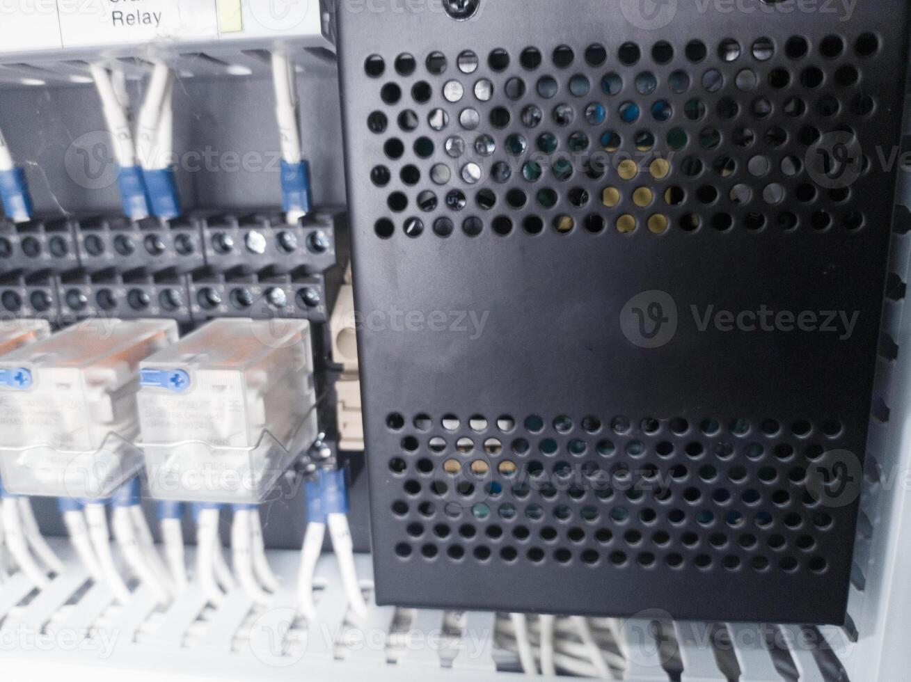 Close up the Power Supply Unit PSU for supply control board. photo
