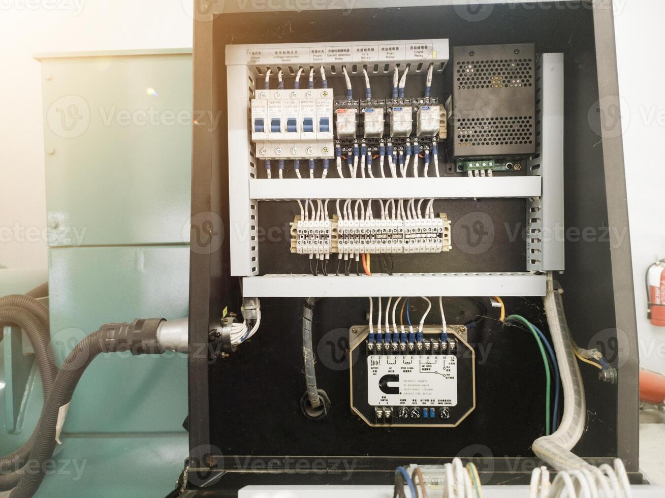 Generator panel control service, Checking the electrical control circuit display monitoring on generator engine. photo