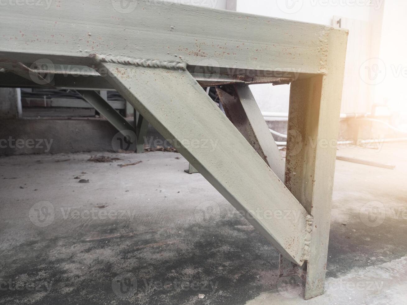 Iron frame stand for water tank storage. photo